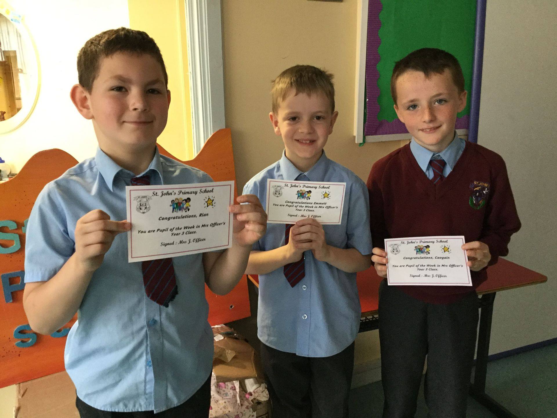 Year 3 pupils of the week