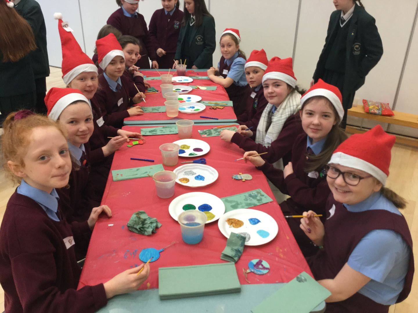 Year 7 girls at St. Cecilia's Christmas Workshop