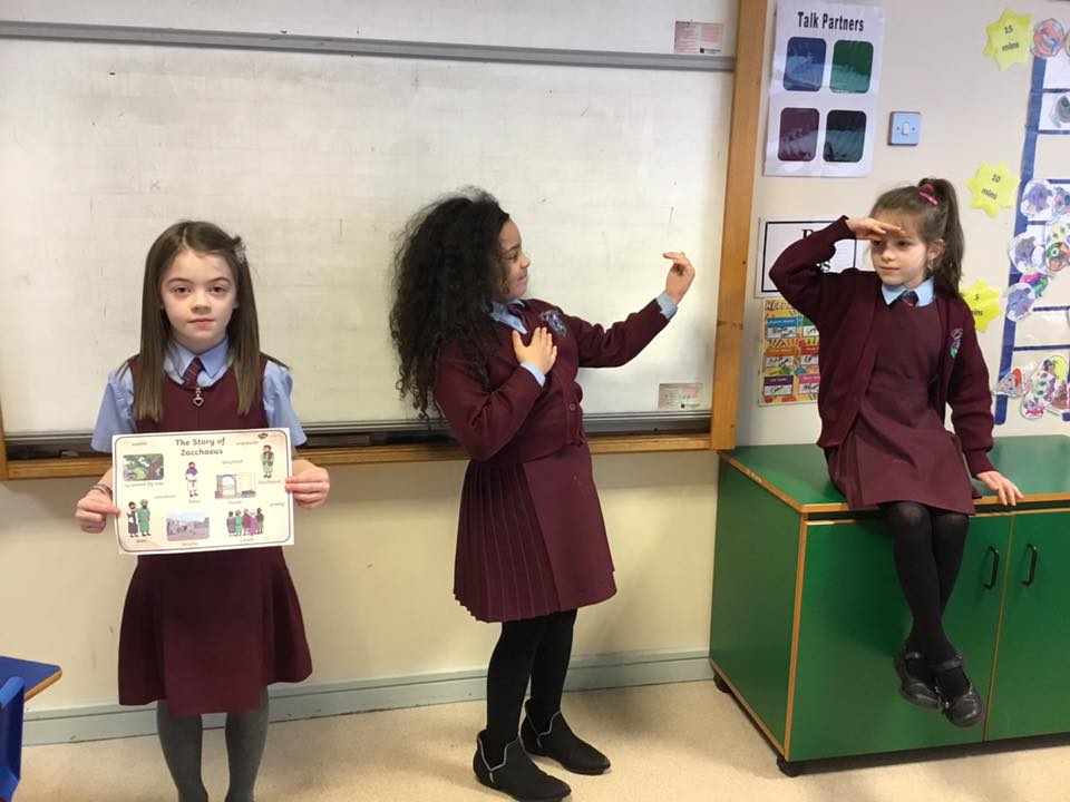 P4 working on their first confession preparation,