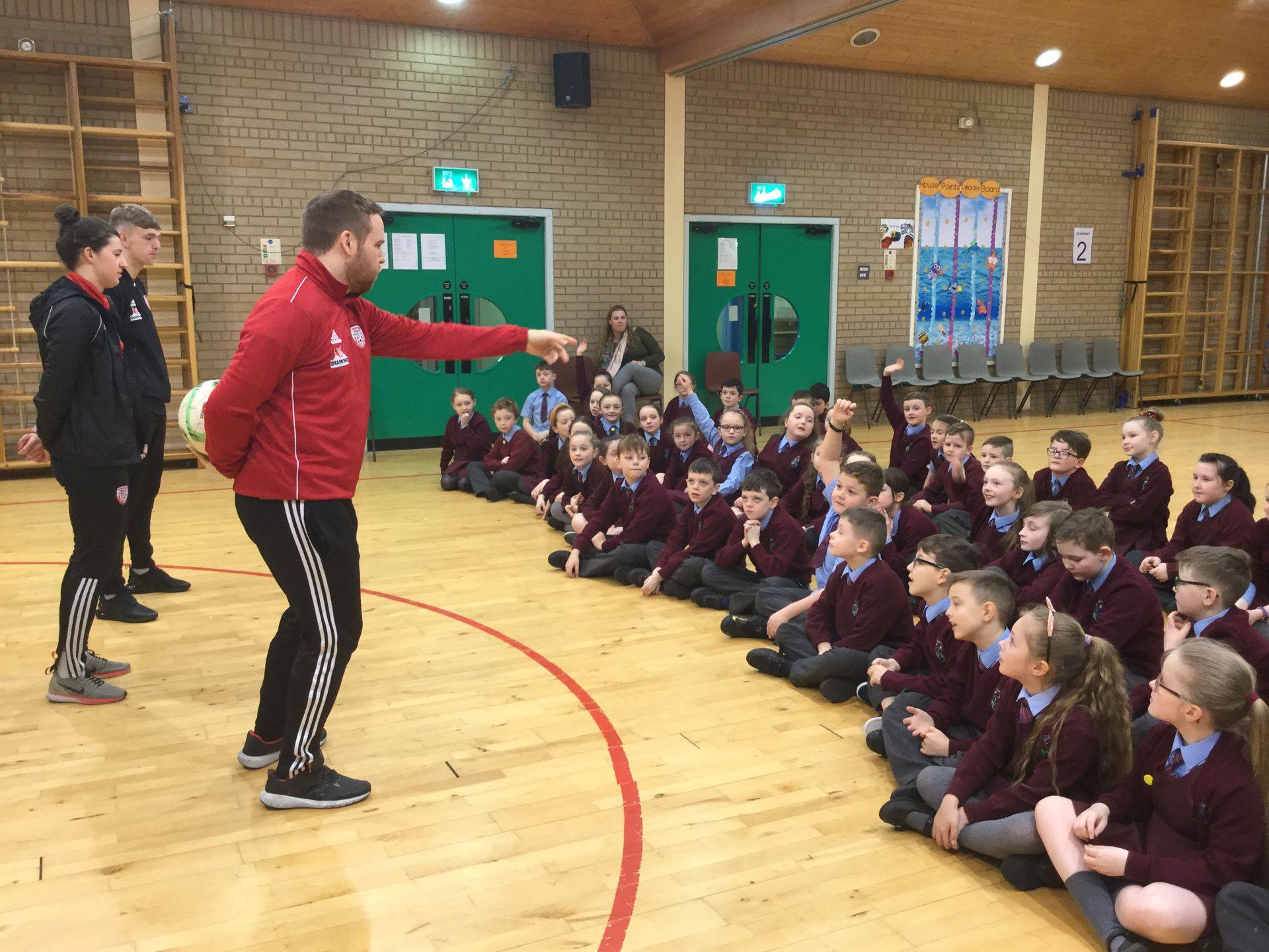 Thank you Derry City Football Club for coming in to answer questions from our Year 5 children today