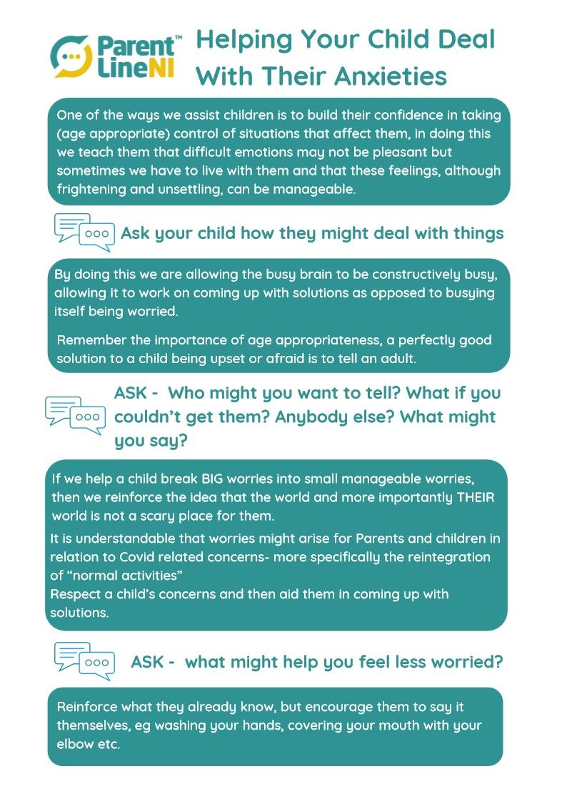 Helping your child deal with their anxieties
