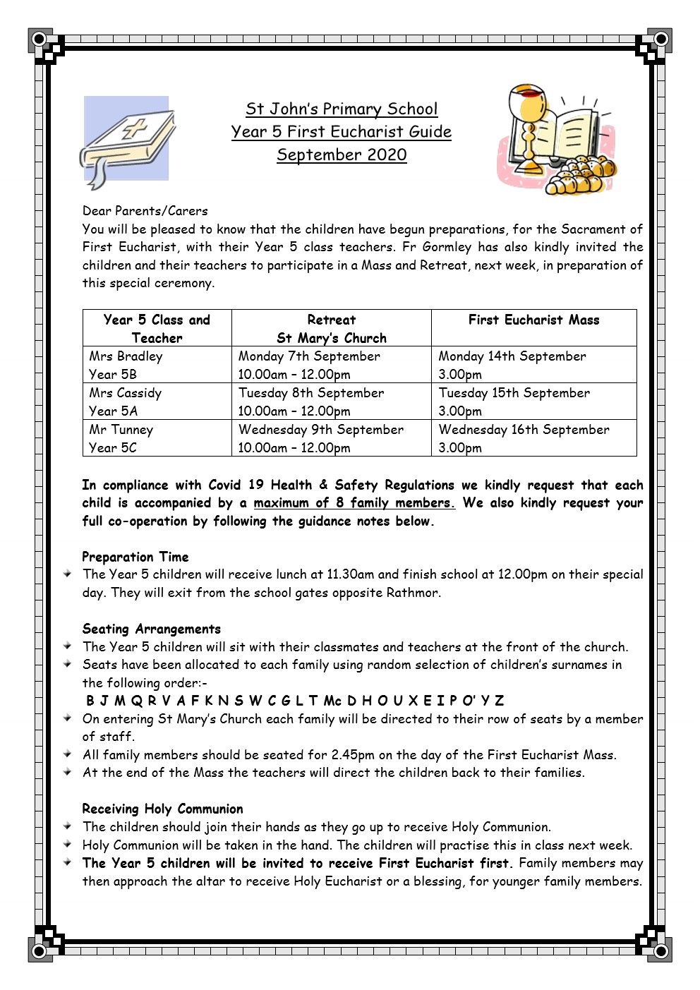 First Eucharist Guide for Parents 2020