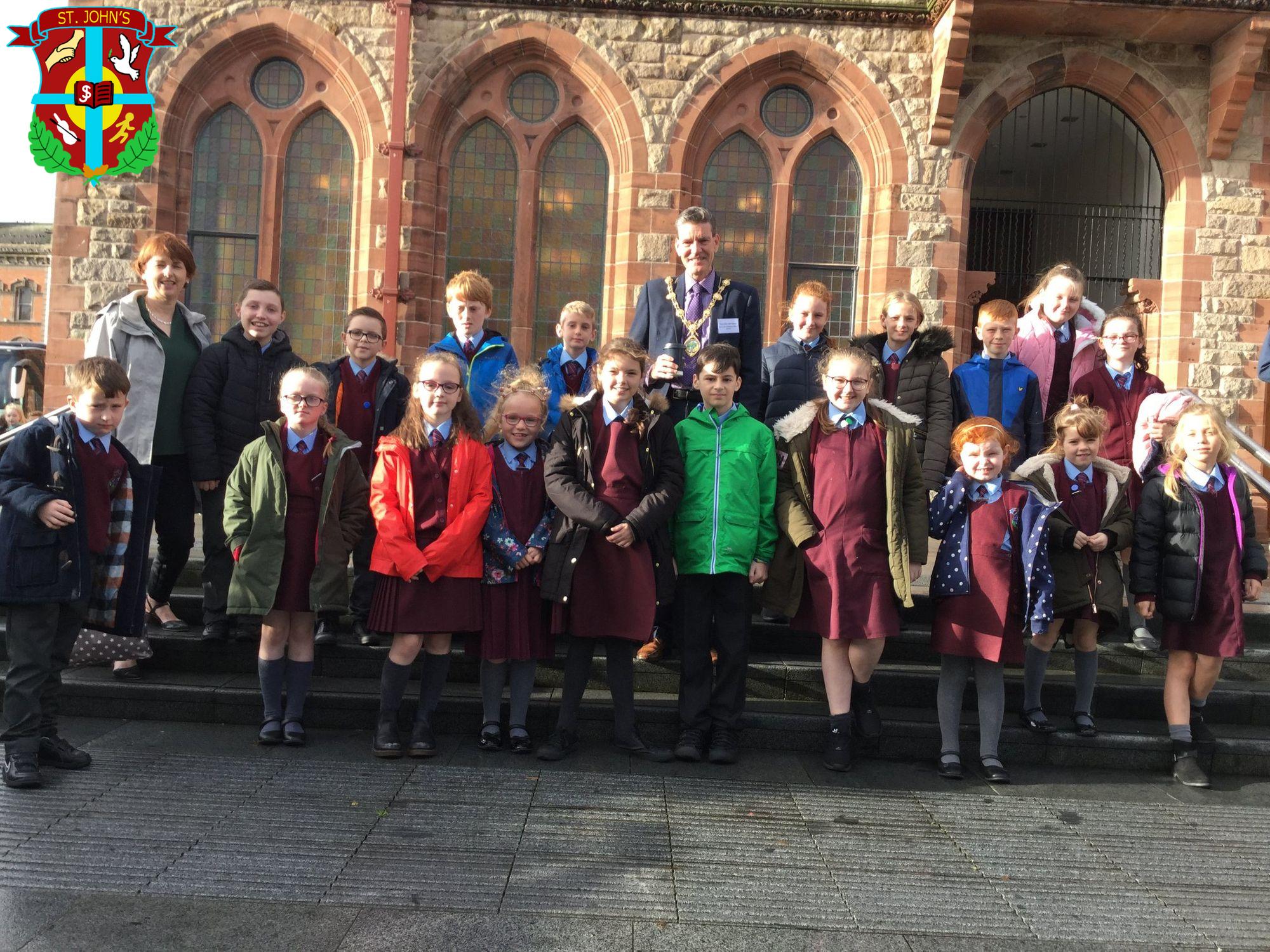 St John’s school council and shared school council went to the Guildhall