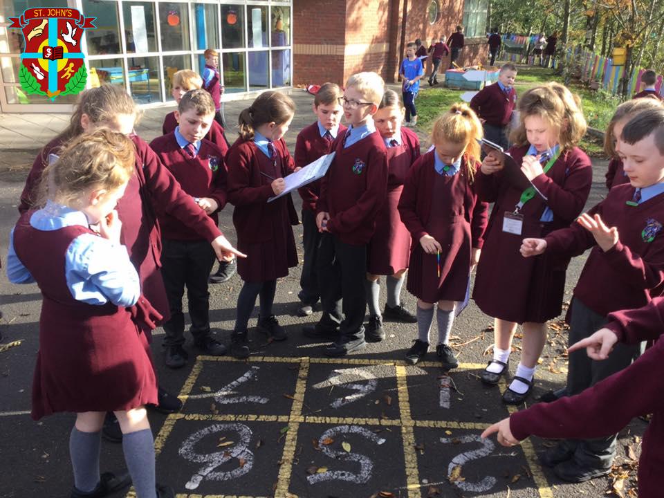 Maths Week Ireland......enjoying the maths trail around our school.