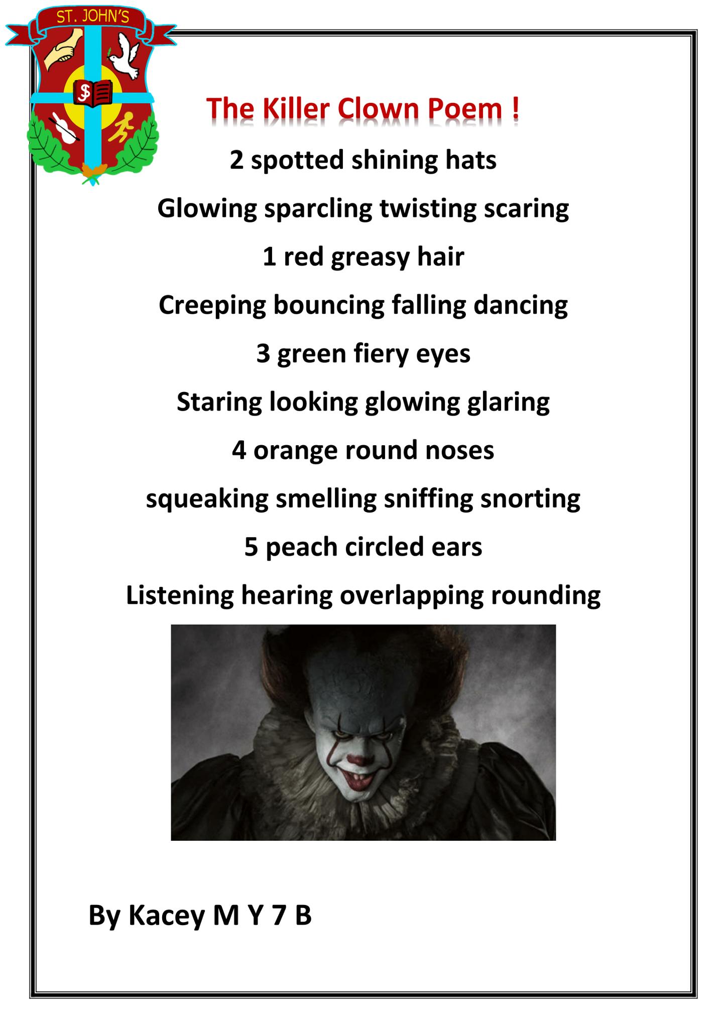 Y7B Halloween Poem Recipes