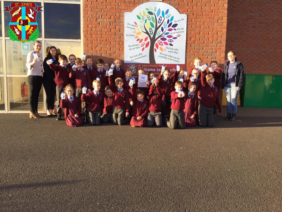 Good news for the sea.......The ECO Committee secured a reusable water bottle for every child in our school today