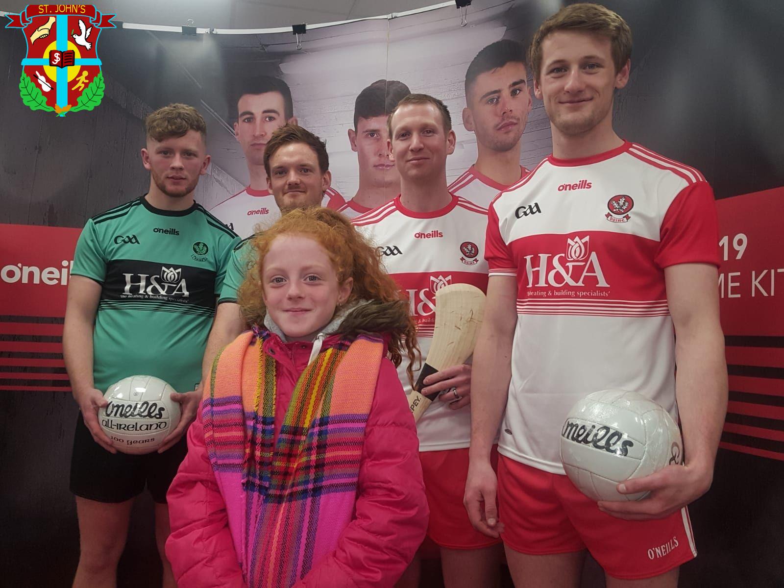 Briannagh at the launch of the New Doire GAA kit 2019  at the O'Neill's store in Waterloo Place