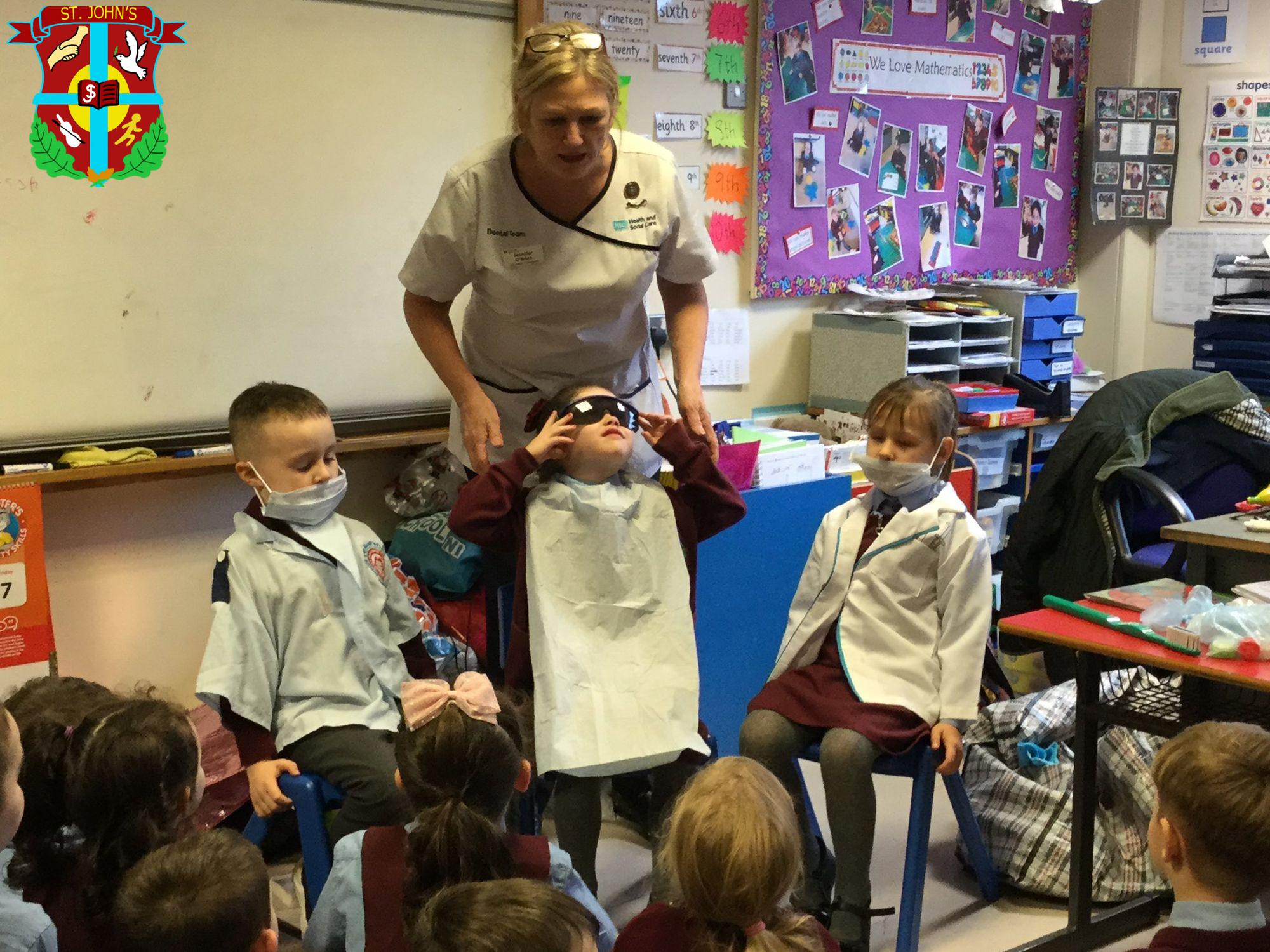Year 2 had a visit from the Dental Nurse today. Thank you, Jennifer.