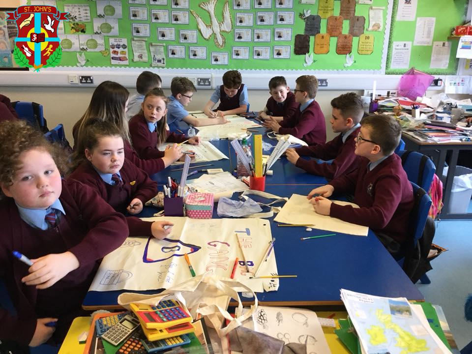 Another busy day in Year 7 getting ready for the Dragons Den challenge