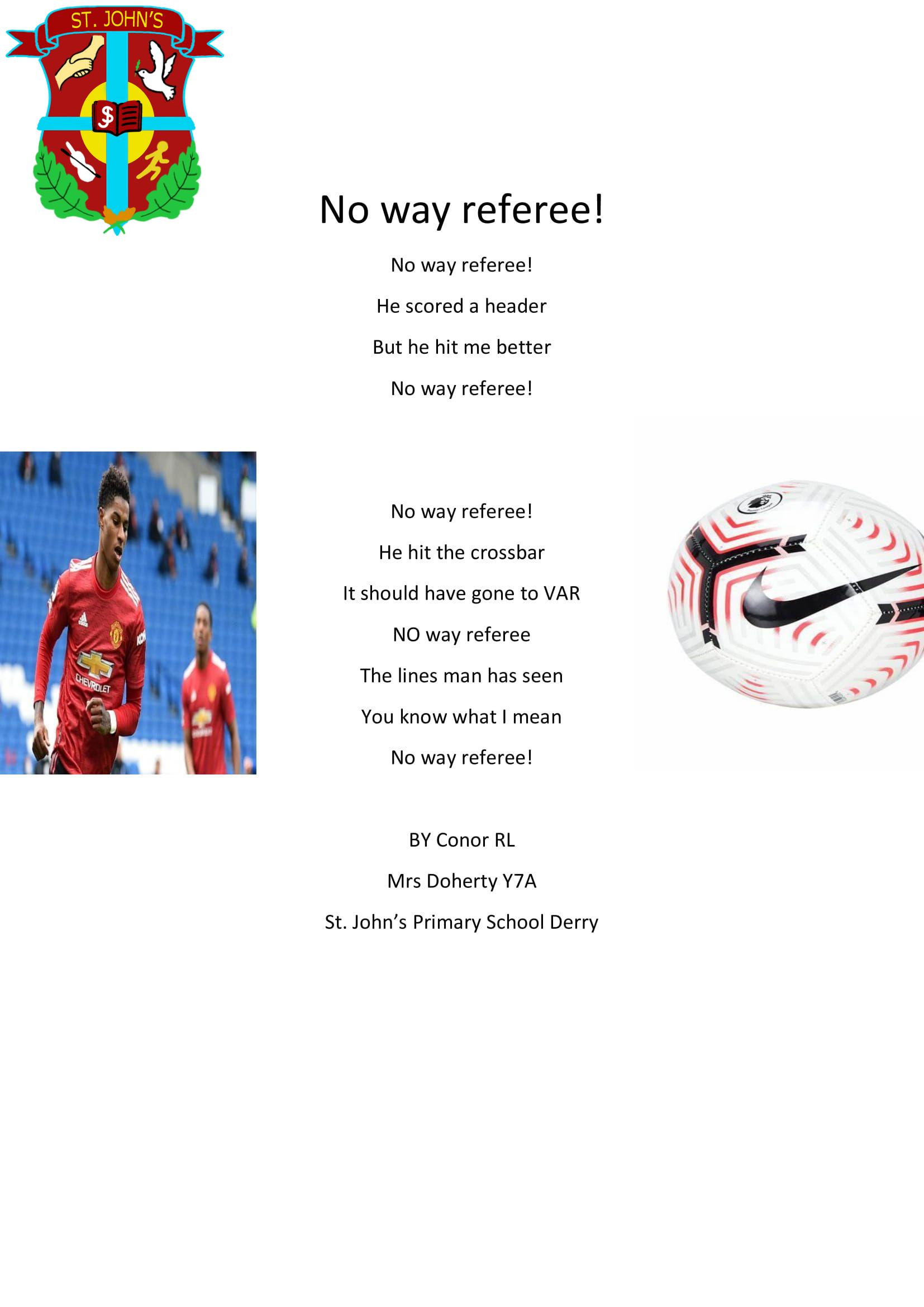 Some fabulous football poetry from Year 7A