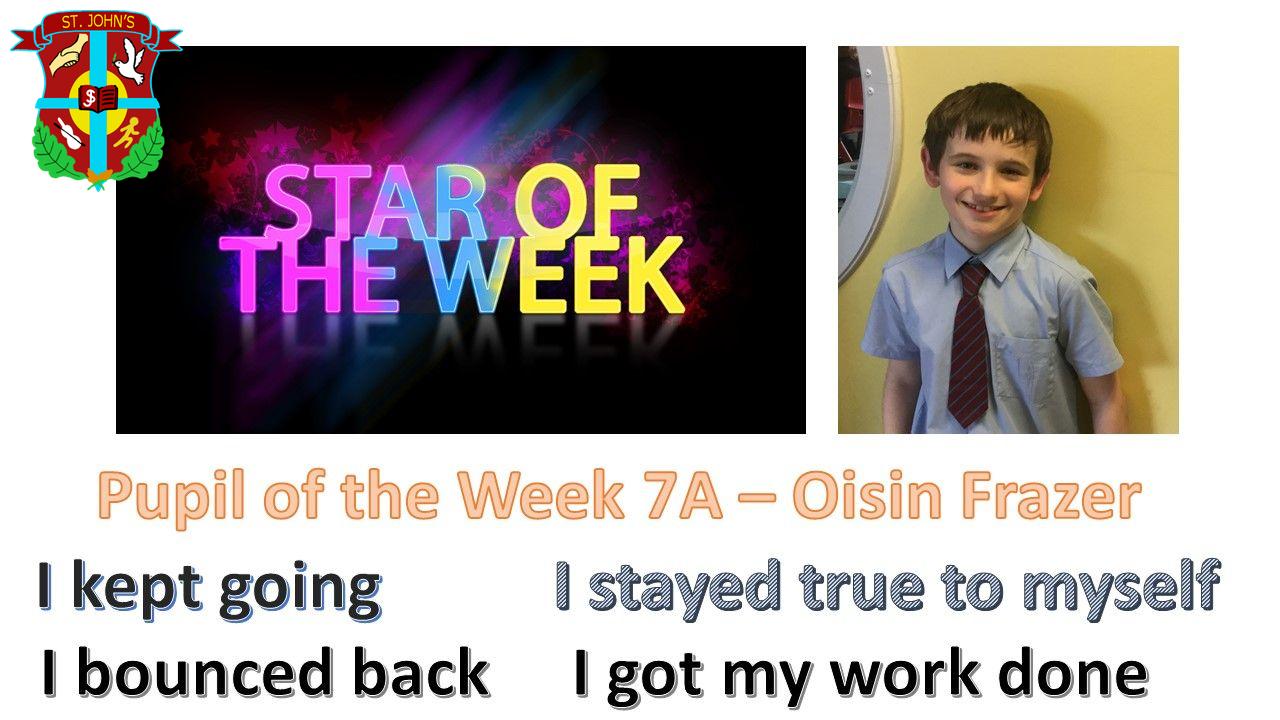 Pupil of the Week 13/11/2020