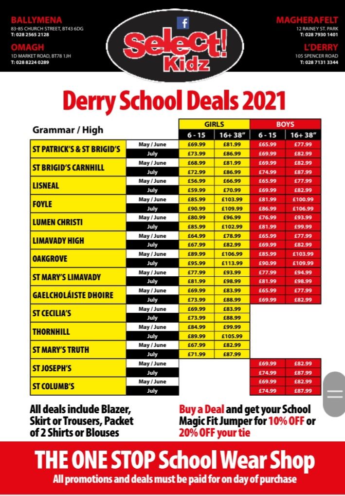 SelectKidz School Deals 2021