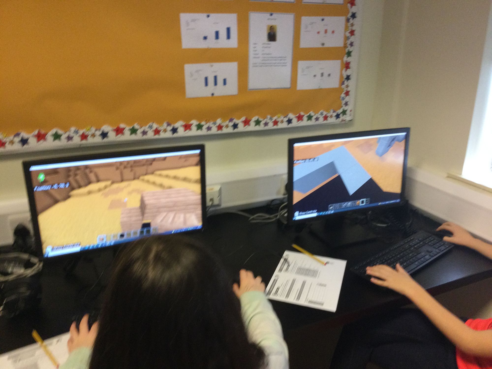 Year 7 enjoying the Minecraft Dreamspace programme.