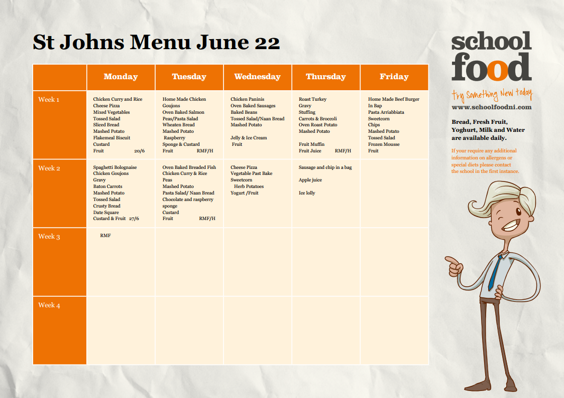 End of June Menu 2022