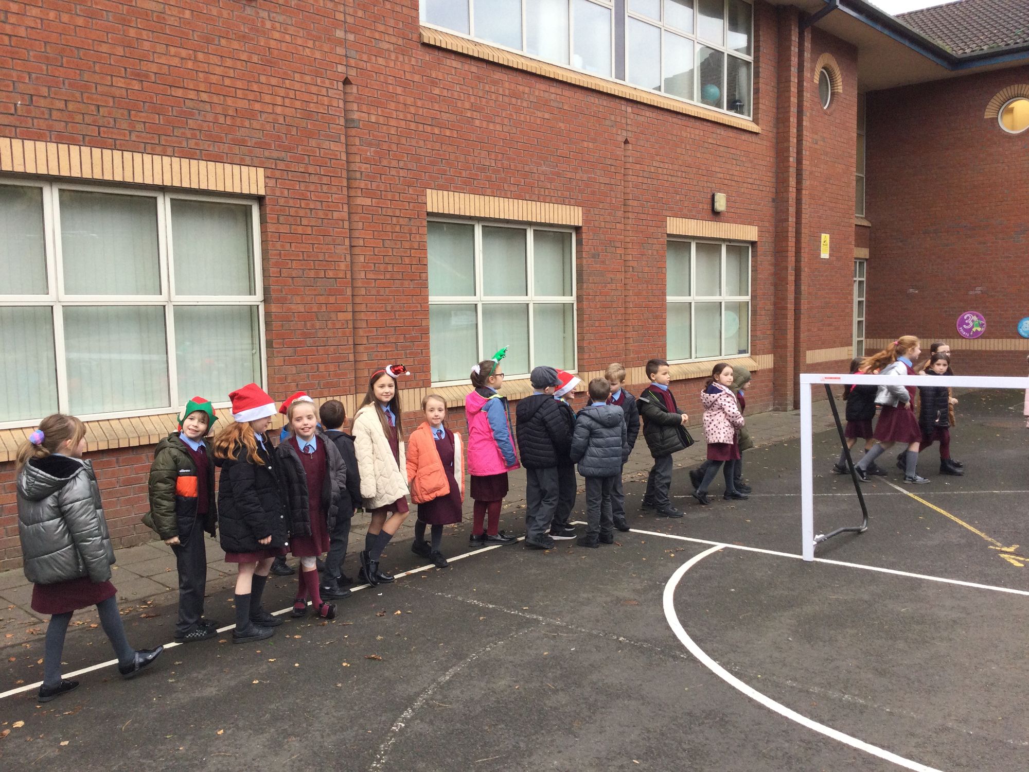 Year 4 enjoying their Santa Daily Mile