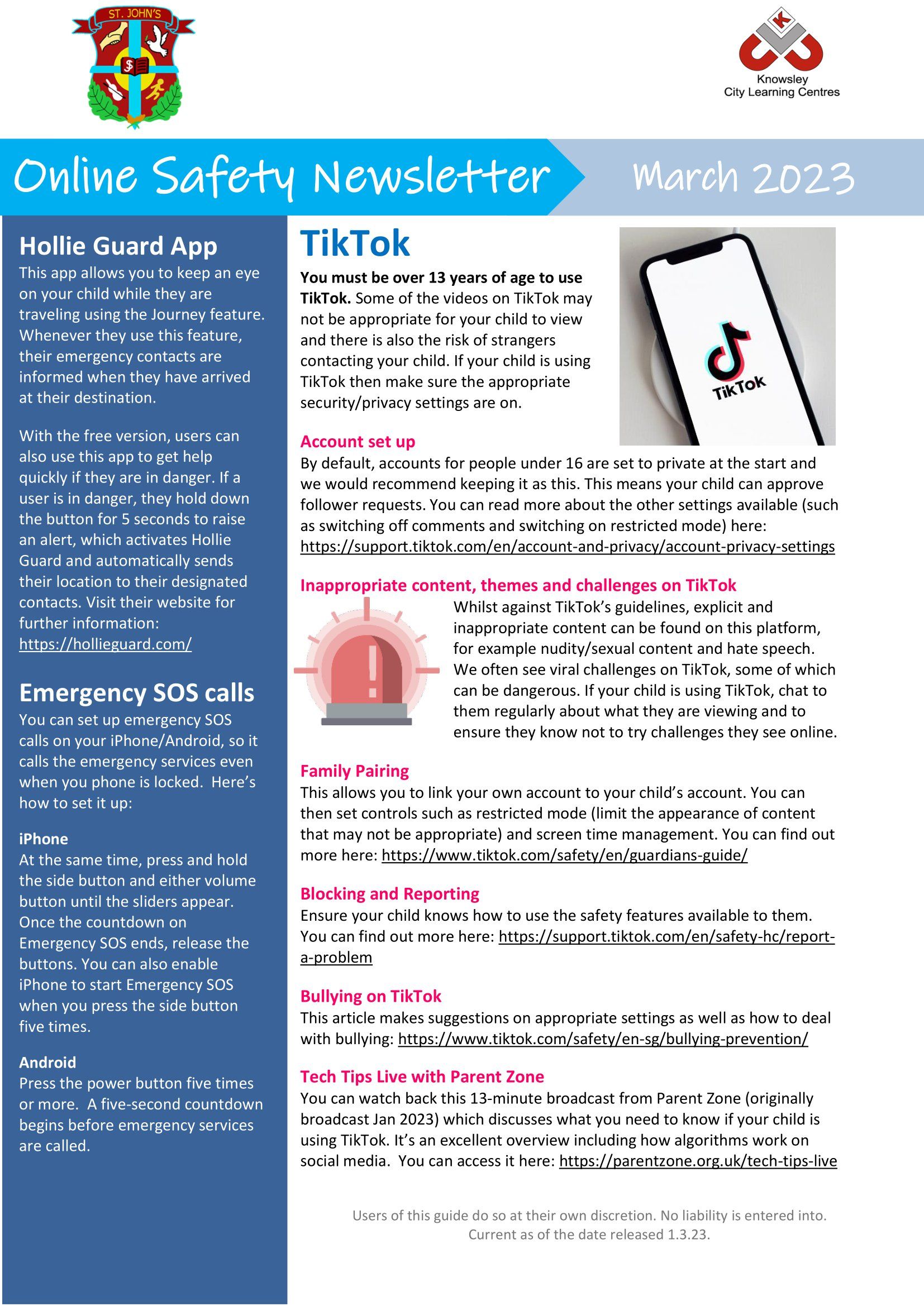 Online Safety Newsletter - March 2023