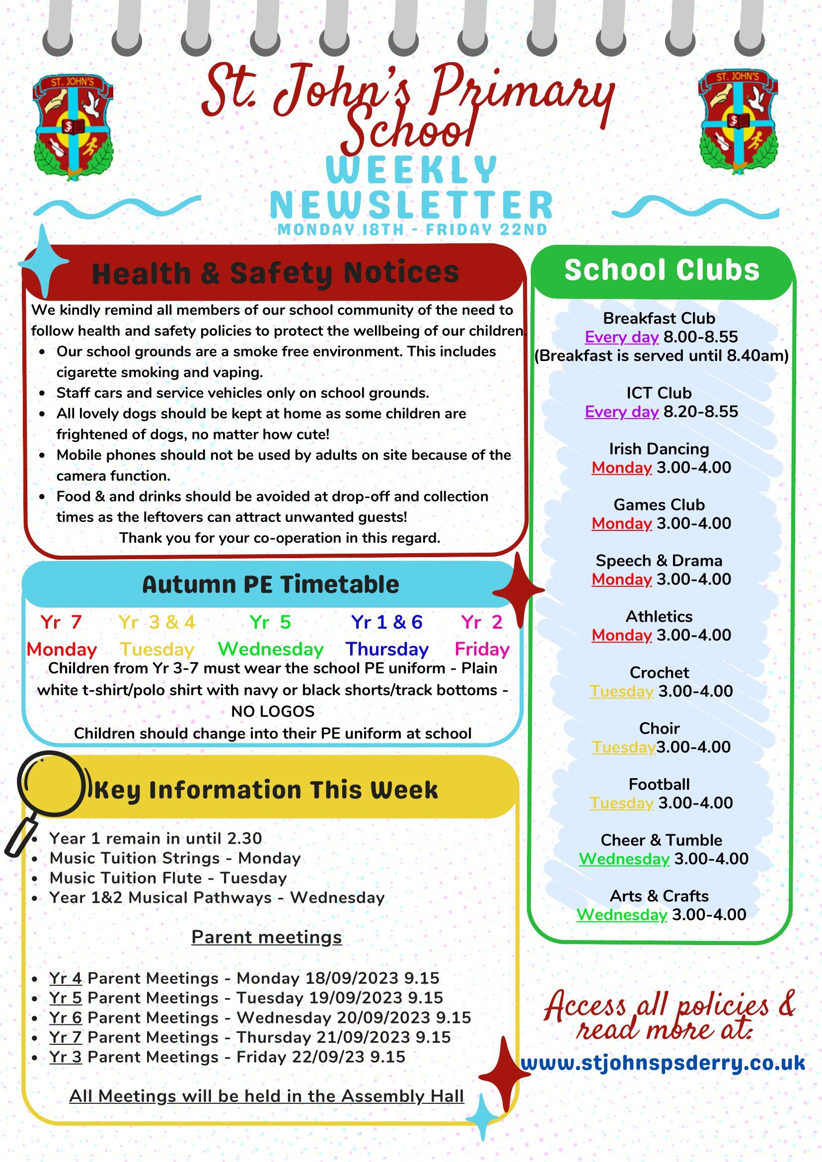 Weekly Newsletter 18/09/23