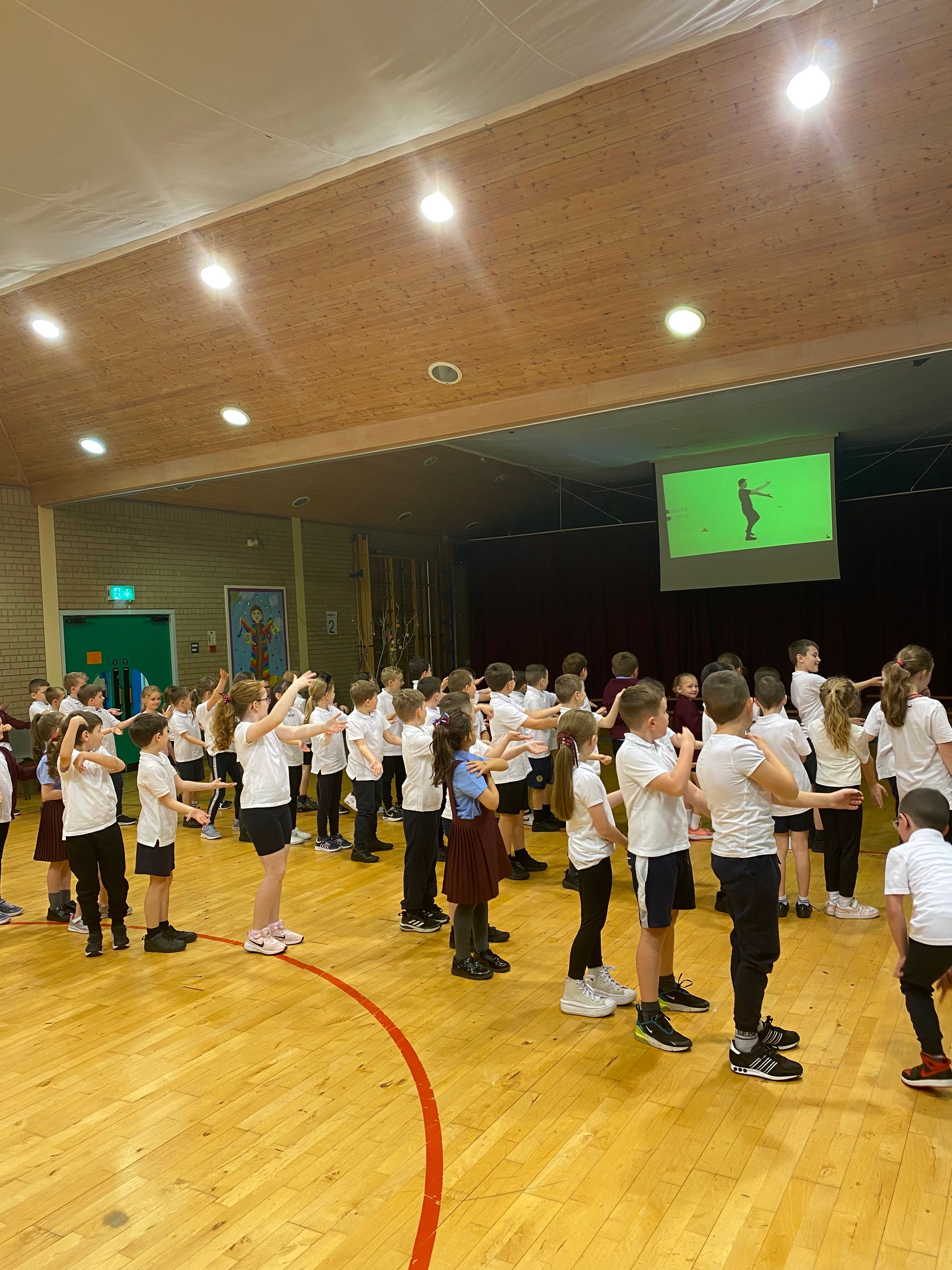 Year 4 Halloween dance fun in PE.