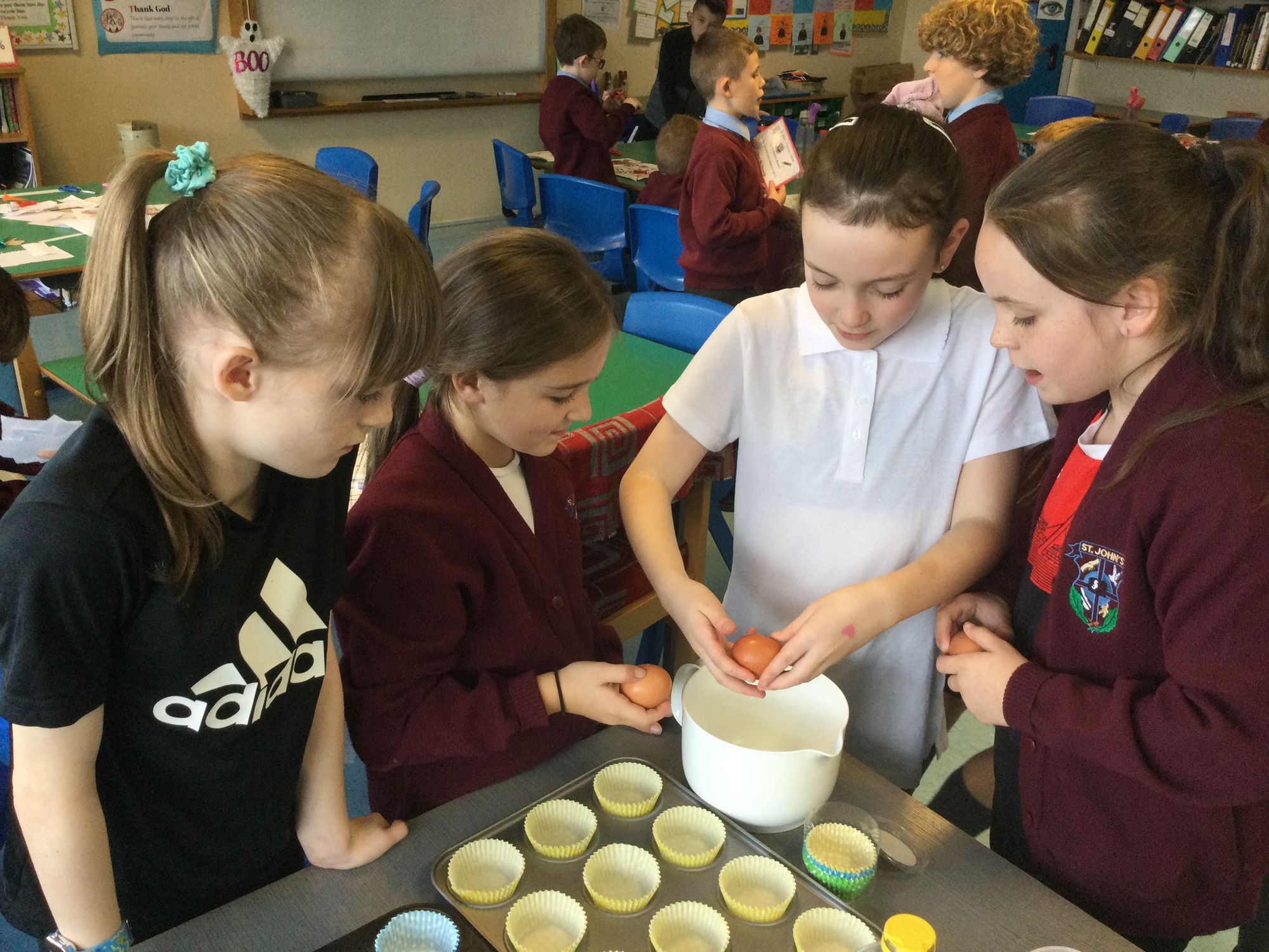 Blueberry Muffin Day in Y6. Well done girls!