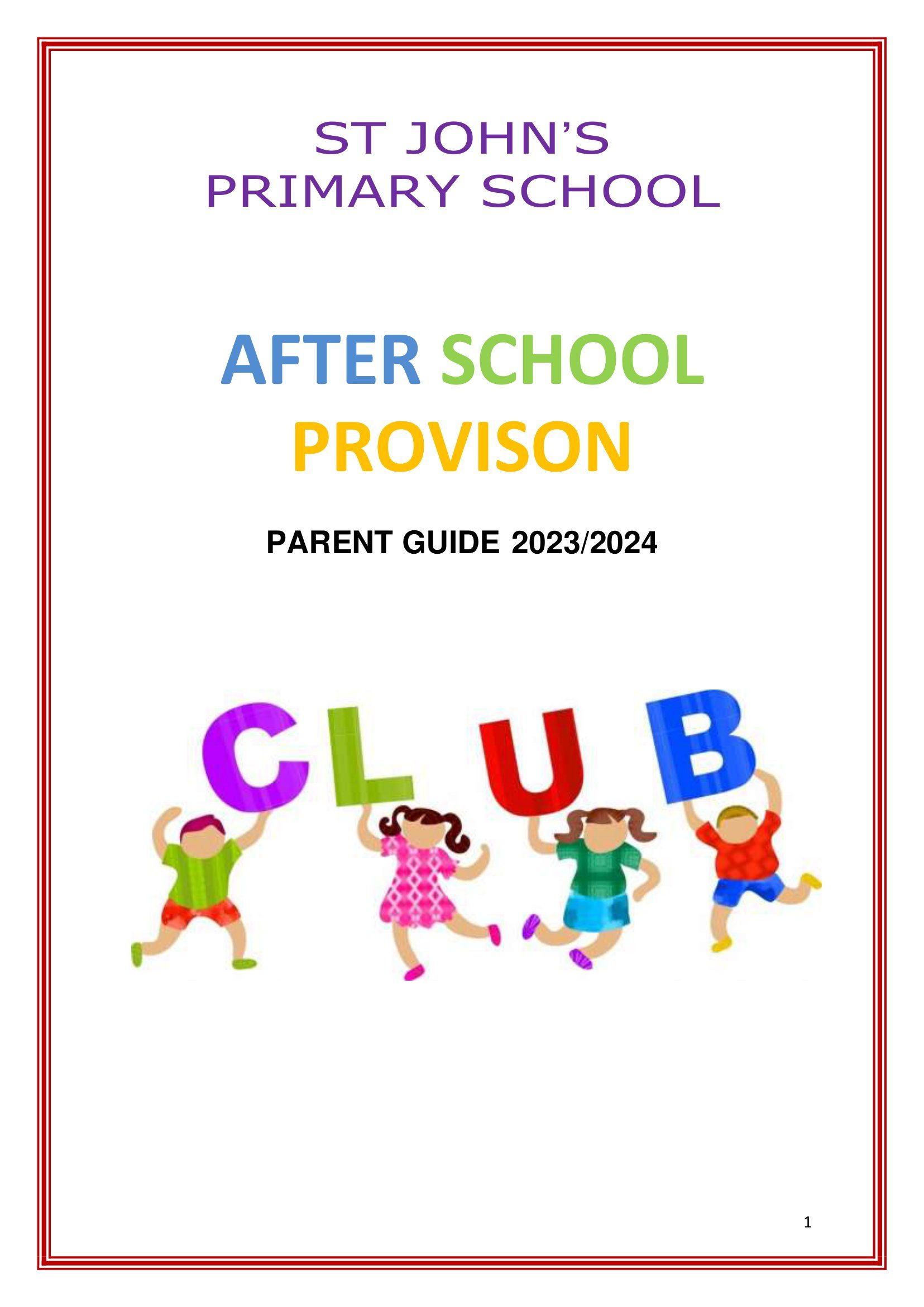 After School Provision - Parent Guide
