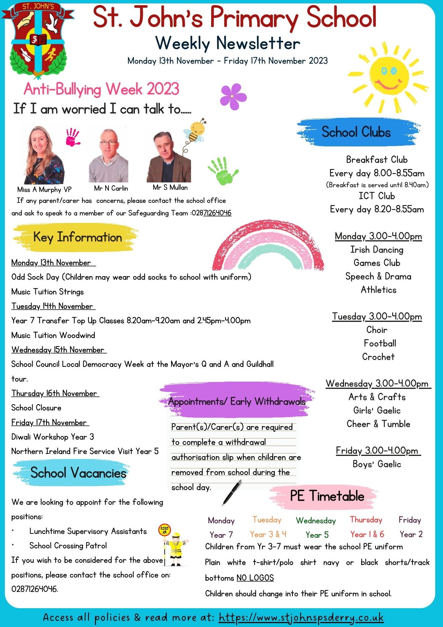Weekly Newsletter 13/11/2023-17/11/2023