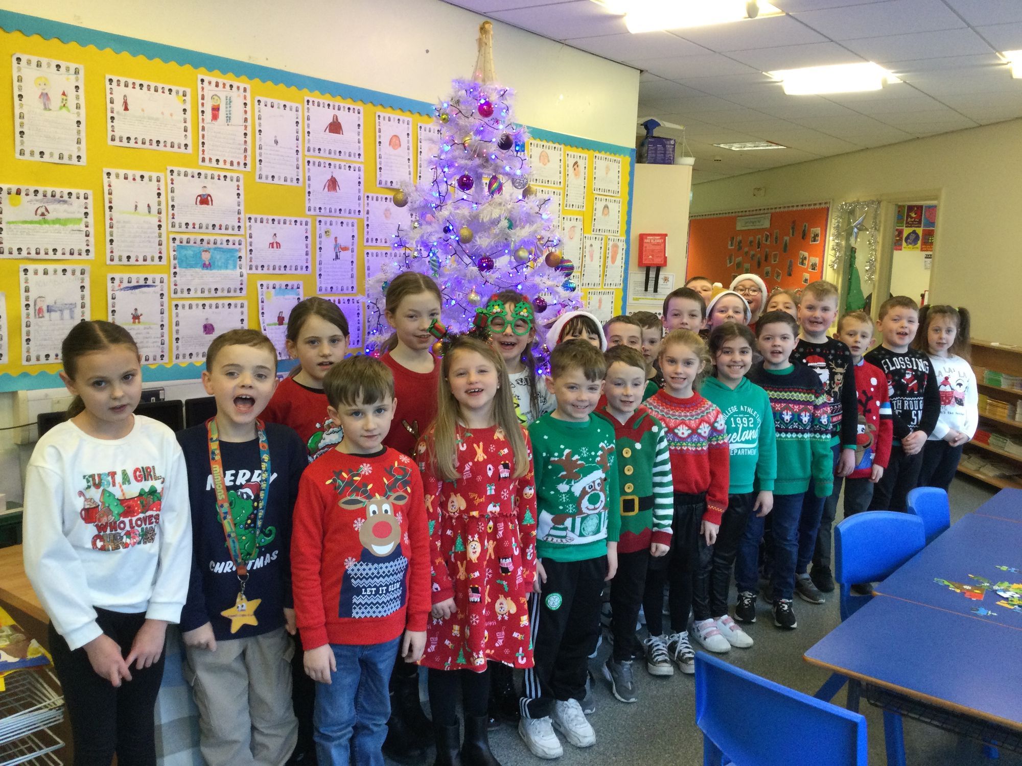 Christmas jumper day in Year 4B