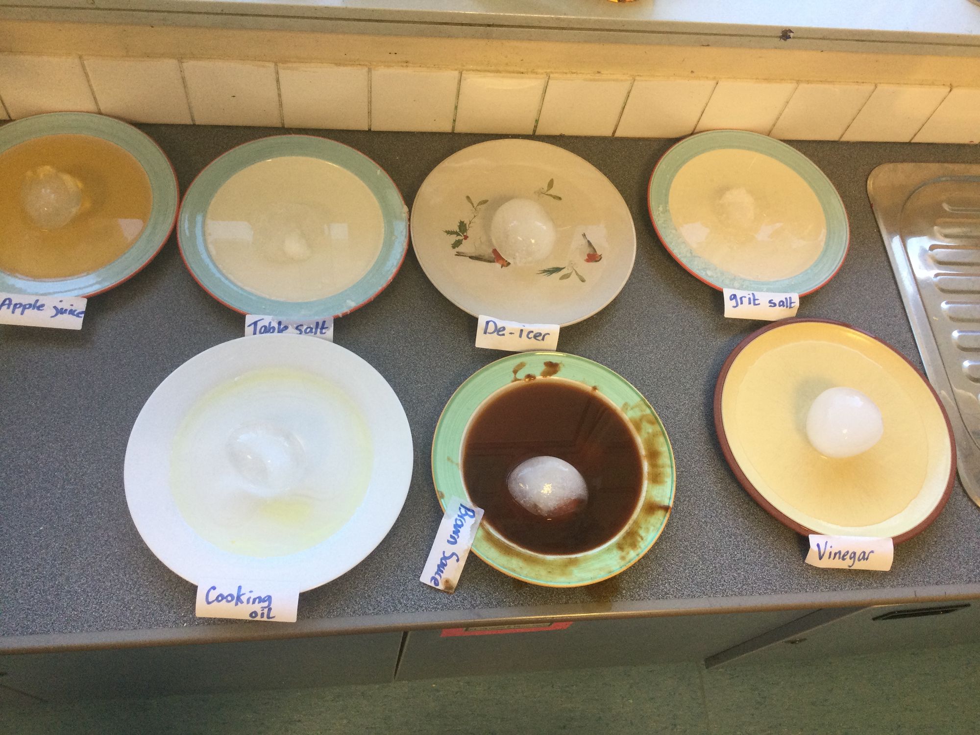 Investigating the best method of defrosting our icebergs.