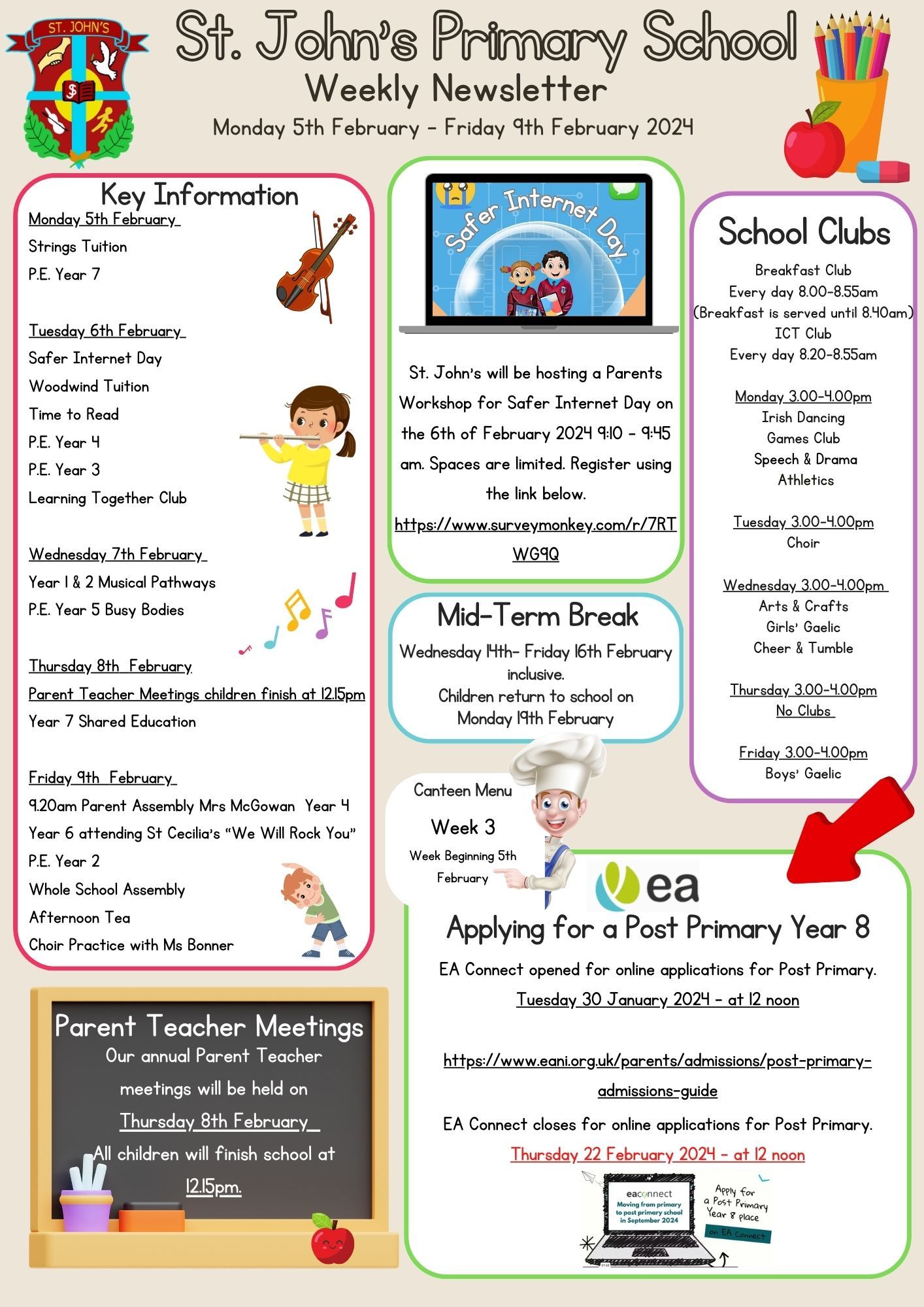 Weekly Newsletter Week Beginning Monday 5th February 2024
