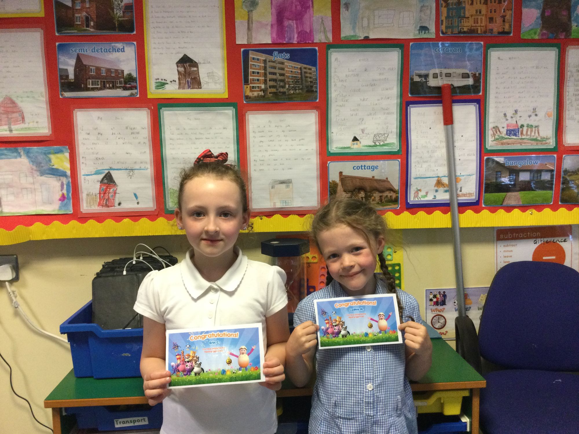 Reading eggs certificates in 3A