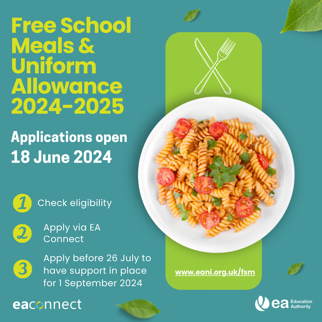 Applications for Free School Meals and Uniform Allowance for the upcoming academic year are now open!