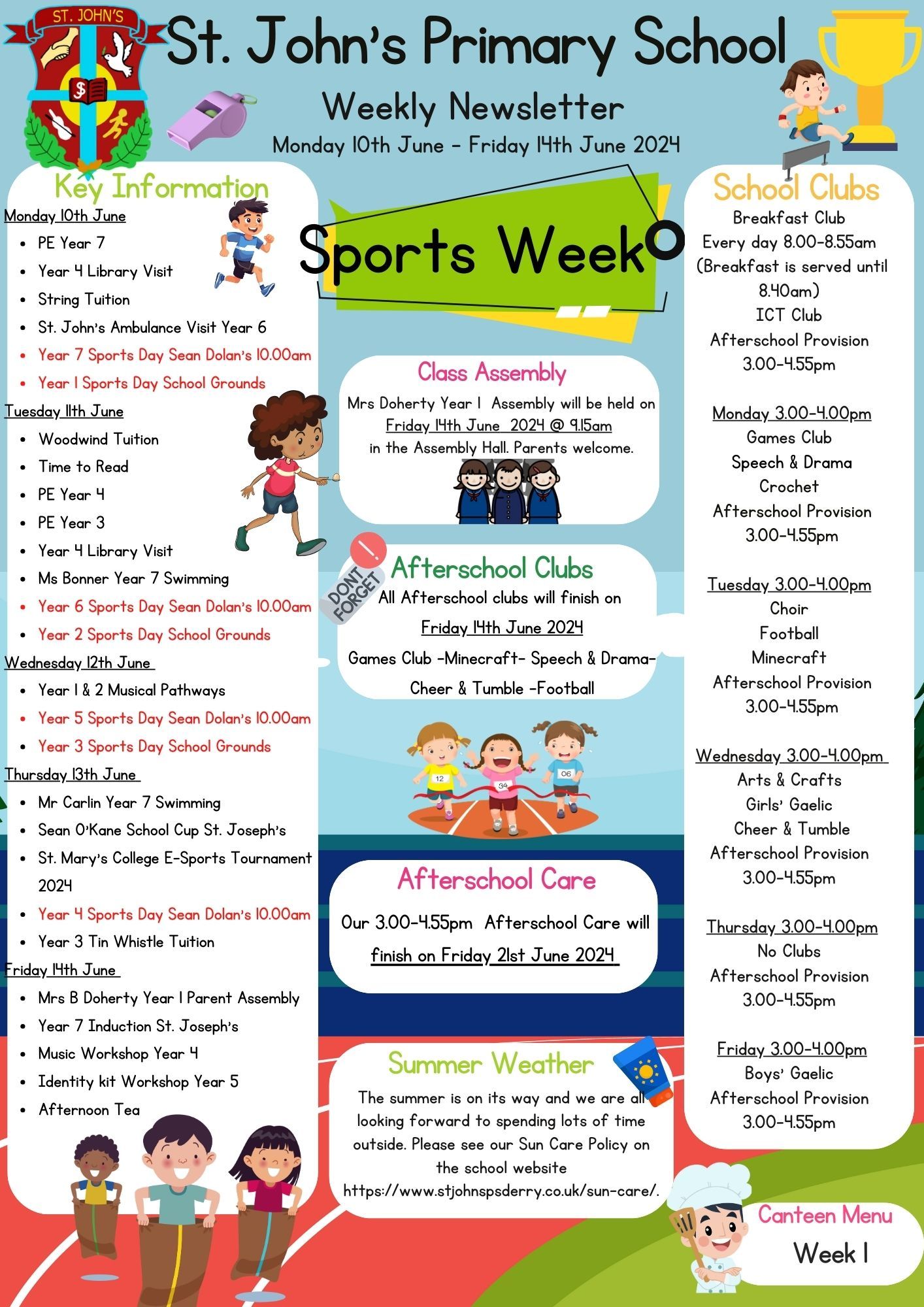 Weekly Newsletter Monday 10th June 2024