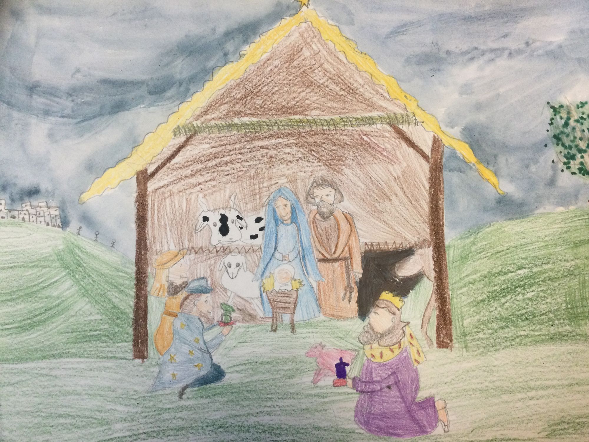 Christmas Art in Year 6