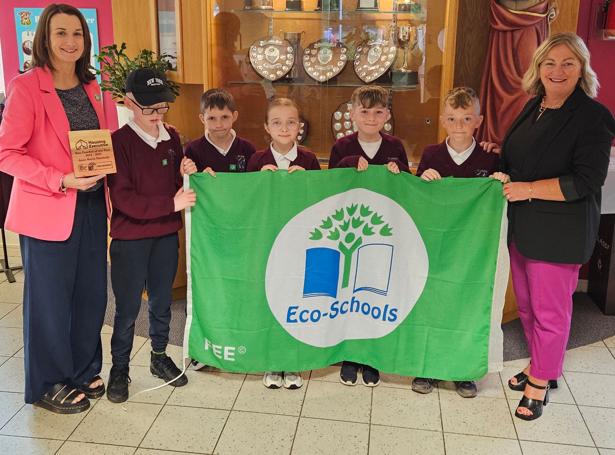 Mrs Darmody and the Eco -council received their fo