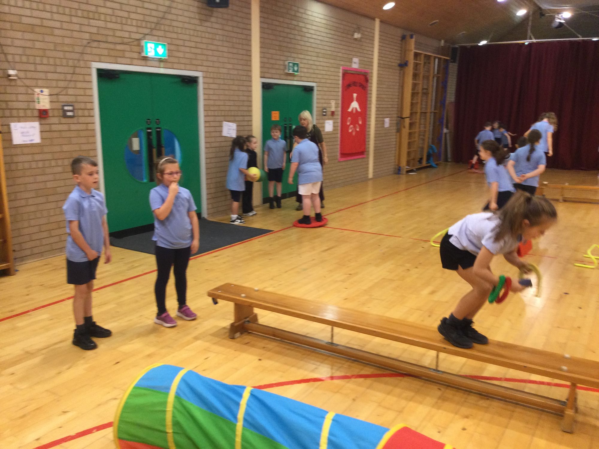 Year 4B had a great circuits session for PE today.
