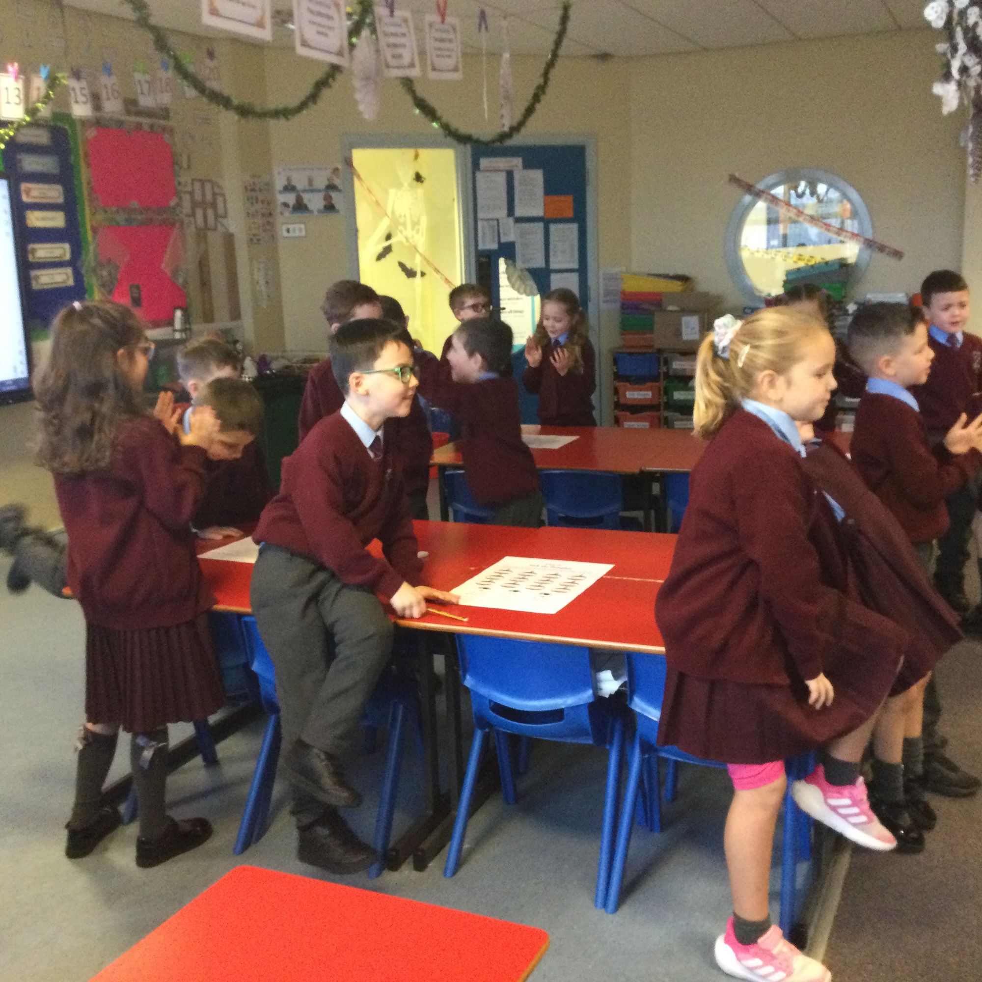 We worked in teams to work out Literacy based clue