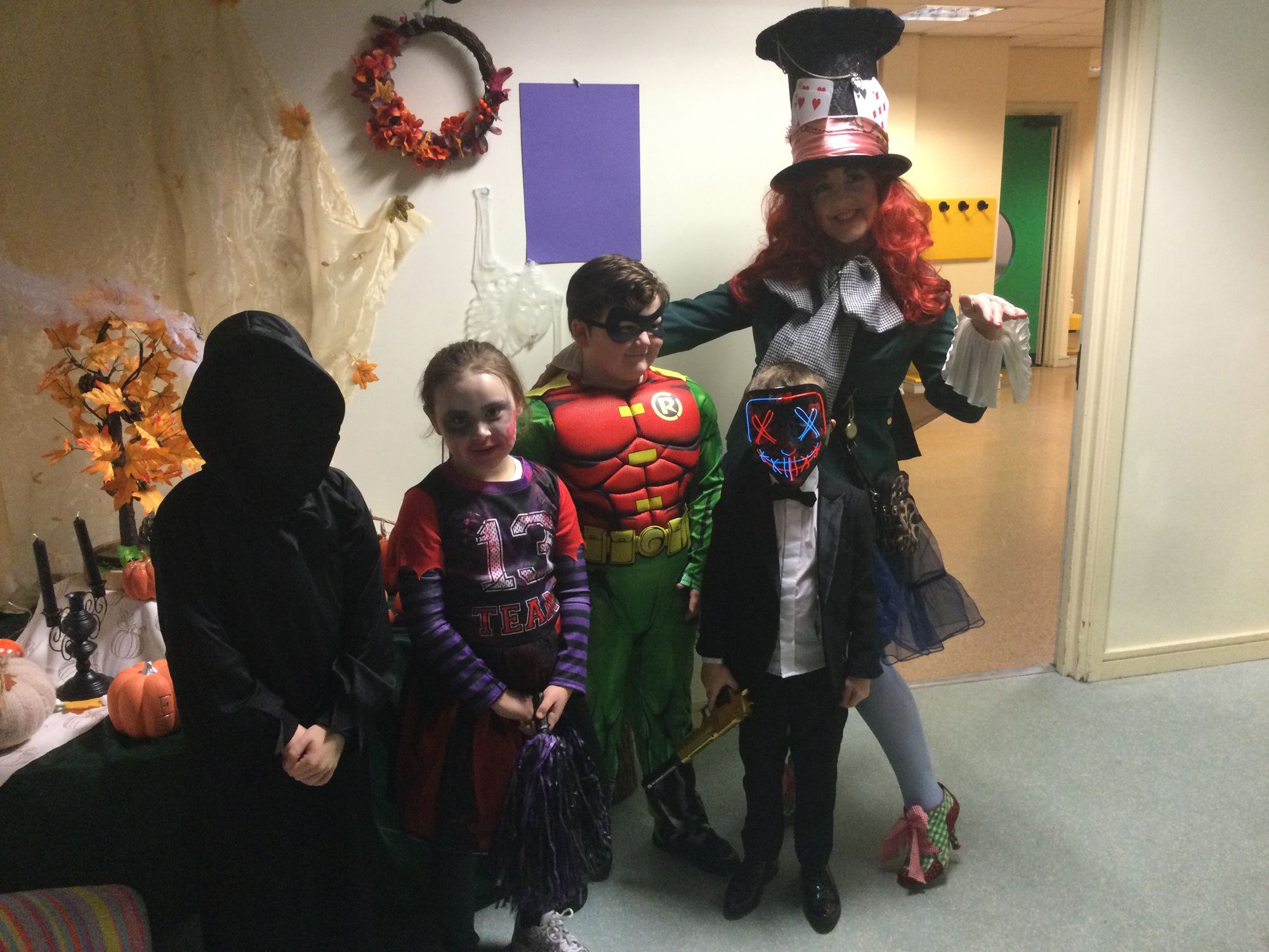 Year 4B in our fantastic Halloween costumes.