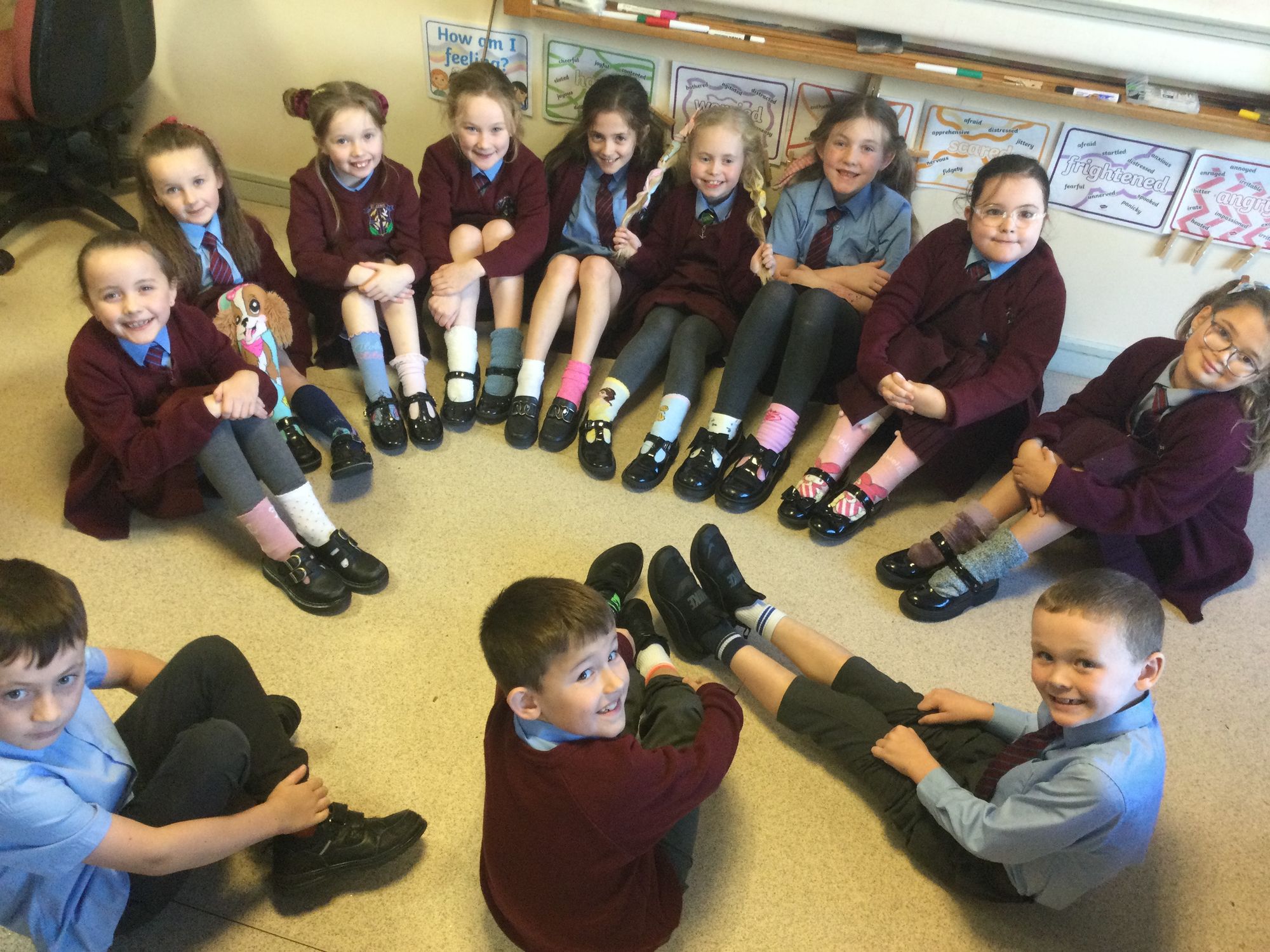 4A wore odd socks yesterday to mark the start of A