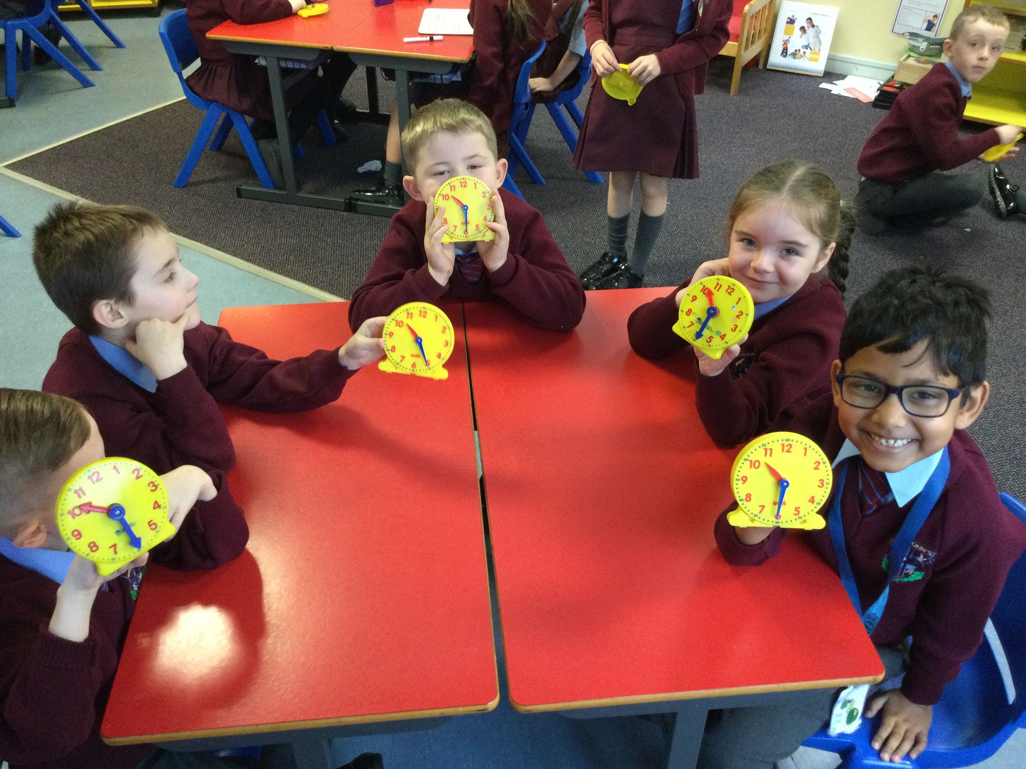 3B are continuing their learning of o'clock and ha