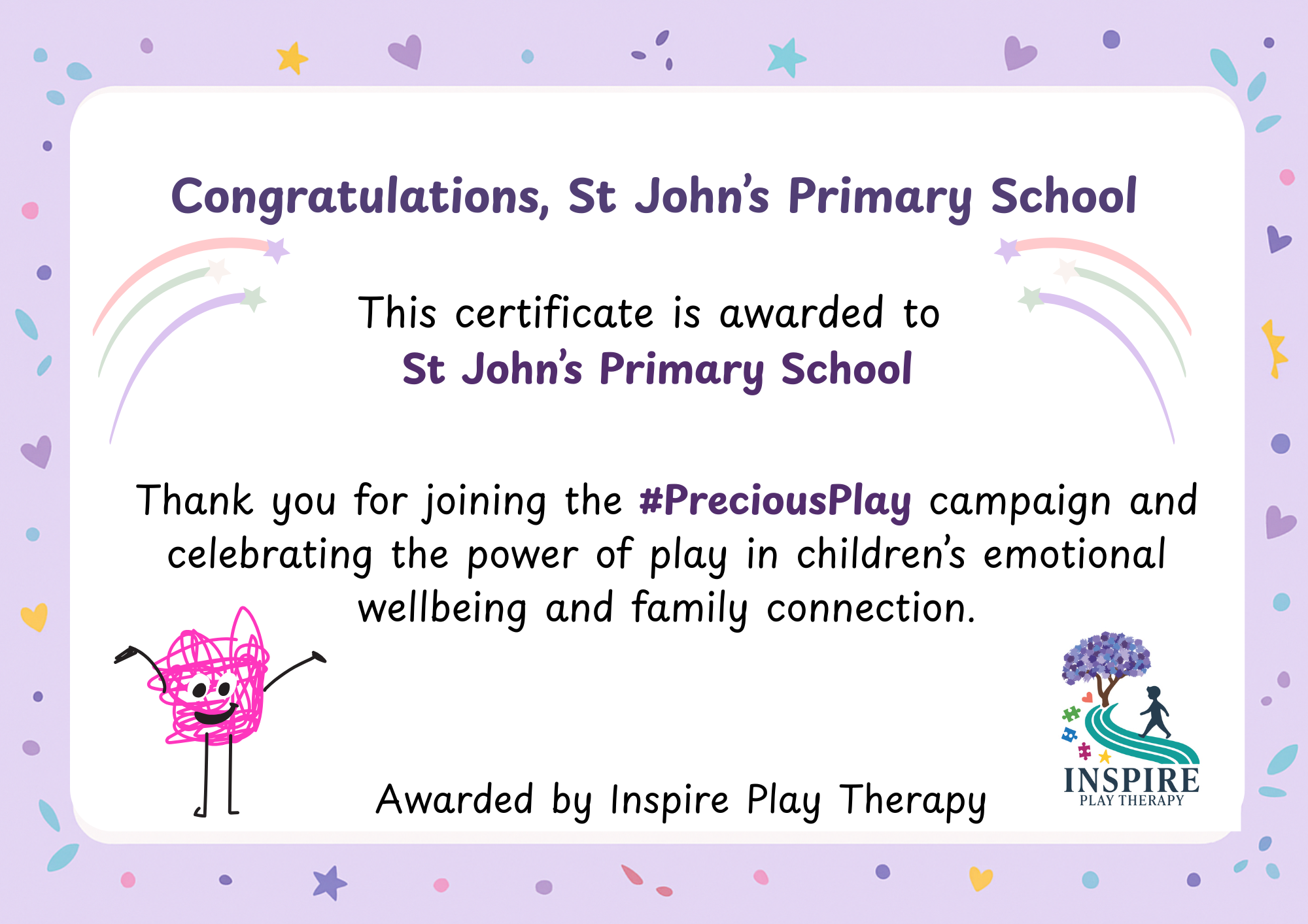 Inspire Play Therapy supports children aged 3-12 w