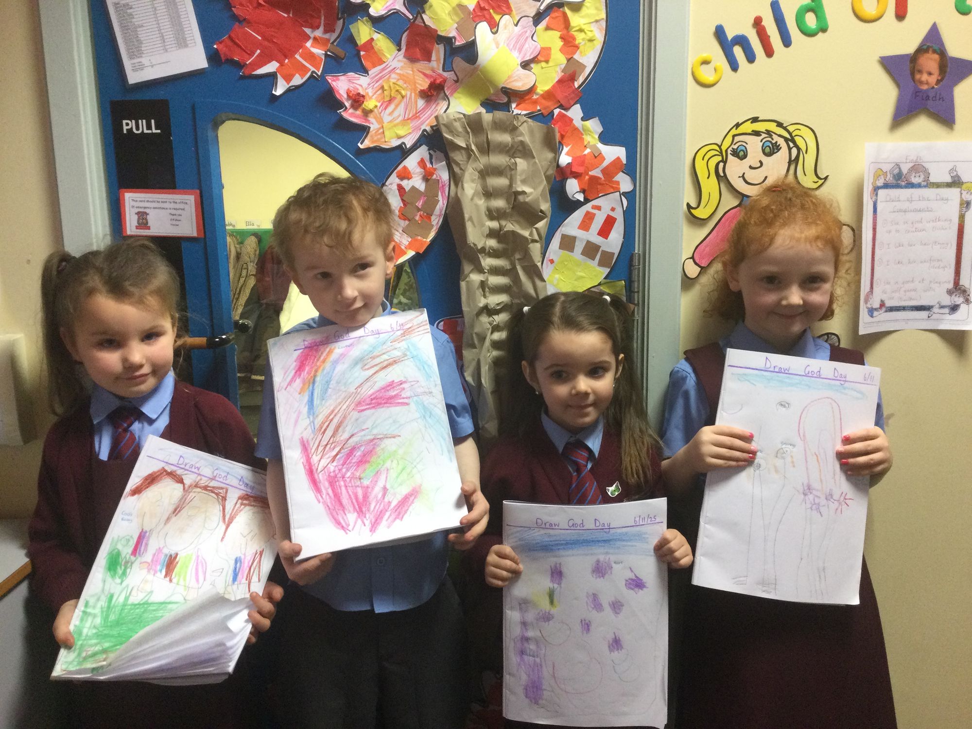 Year 1a have been busy drawing God today.