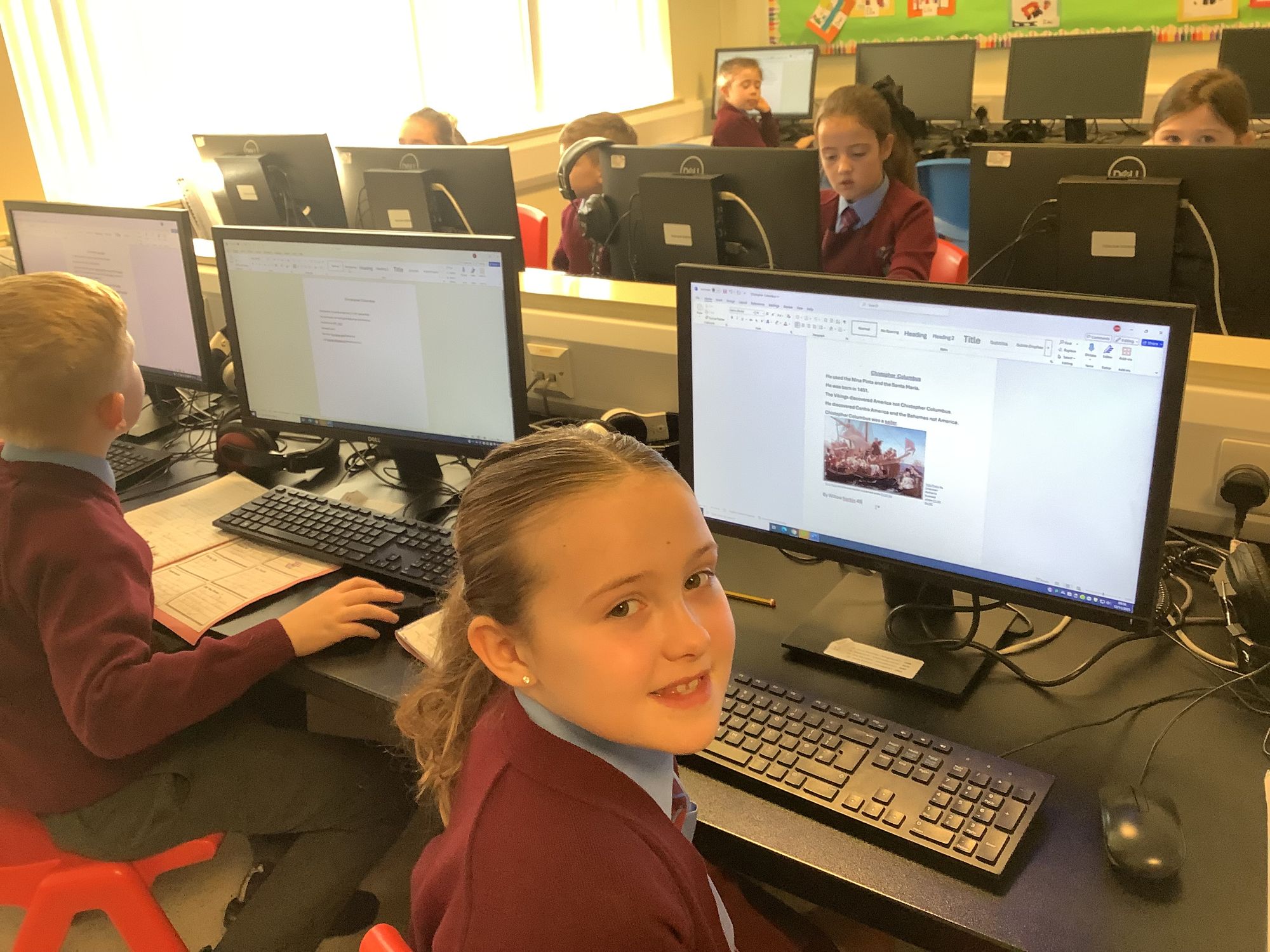 Today year 4B created a new document in Word, type