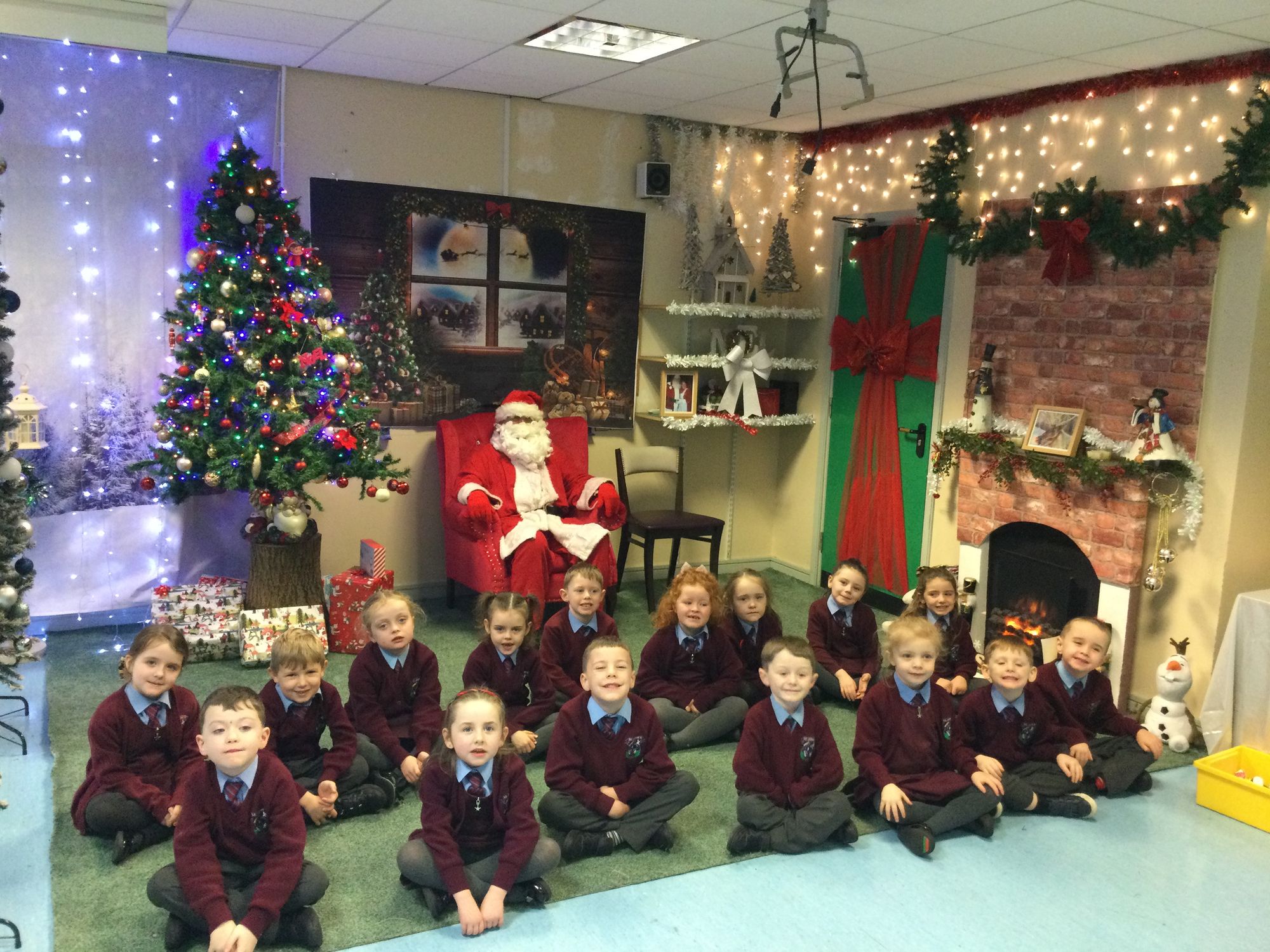 The children visited Santa, sang some songs and ha