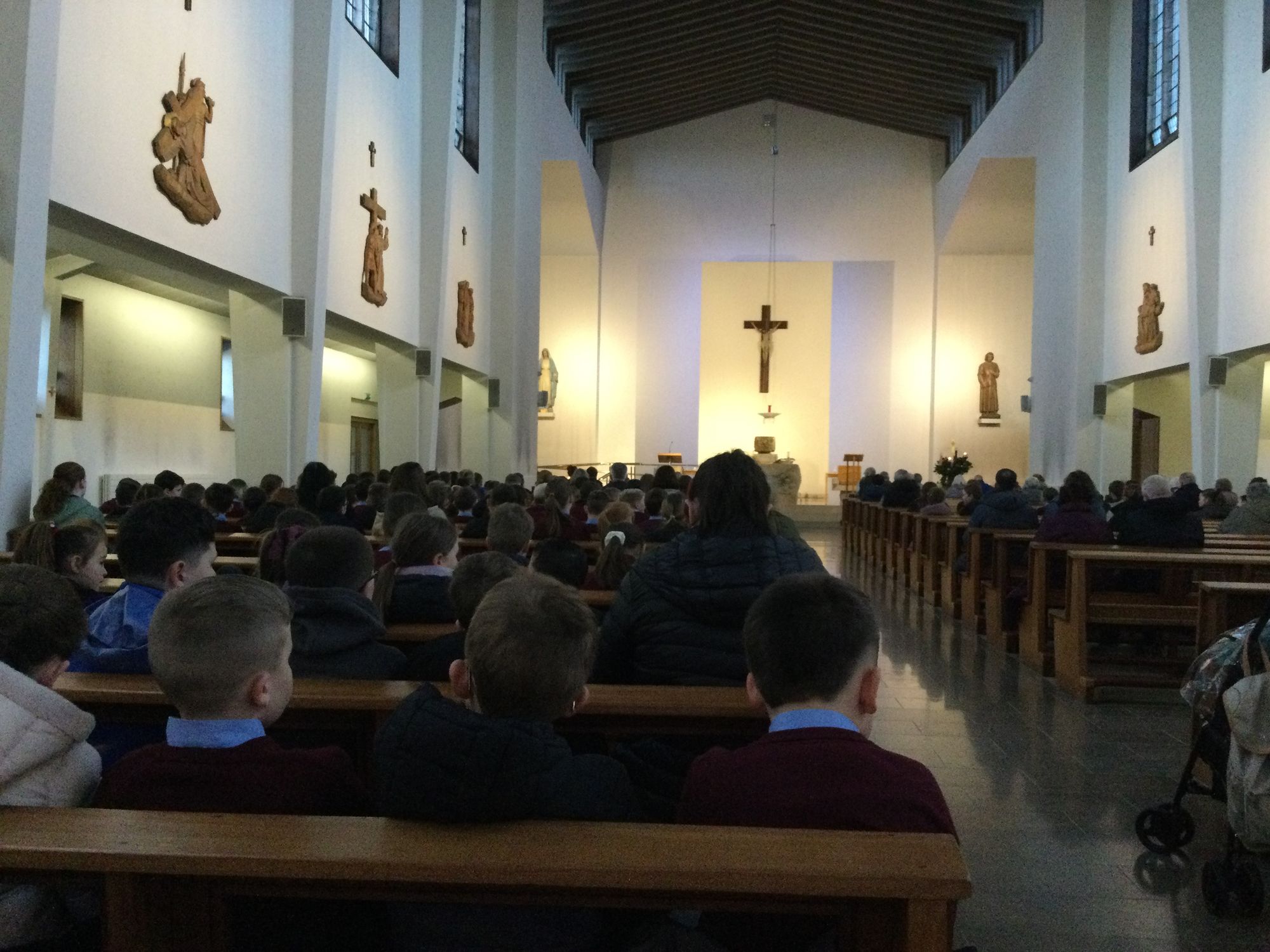 Our school community attended mass today for the f