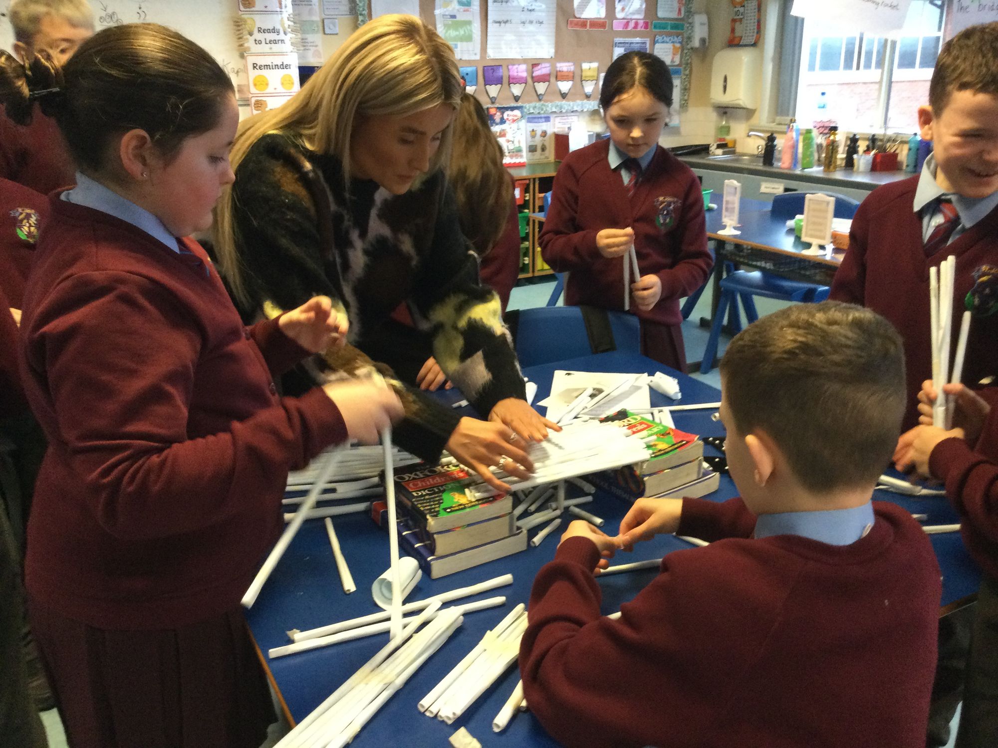 Today the Y6 classes were set a Stem challenge. Th