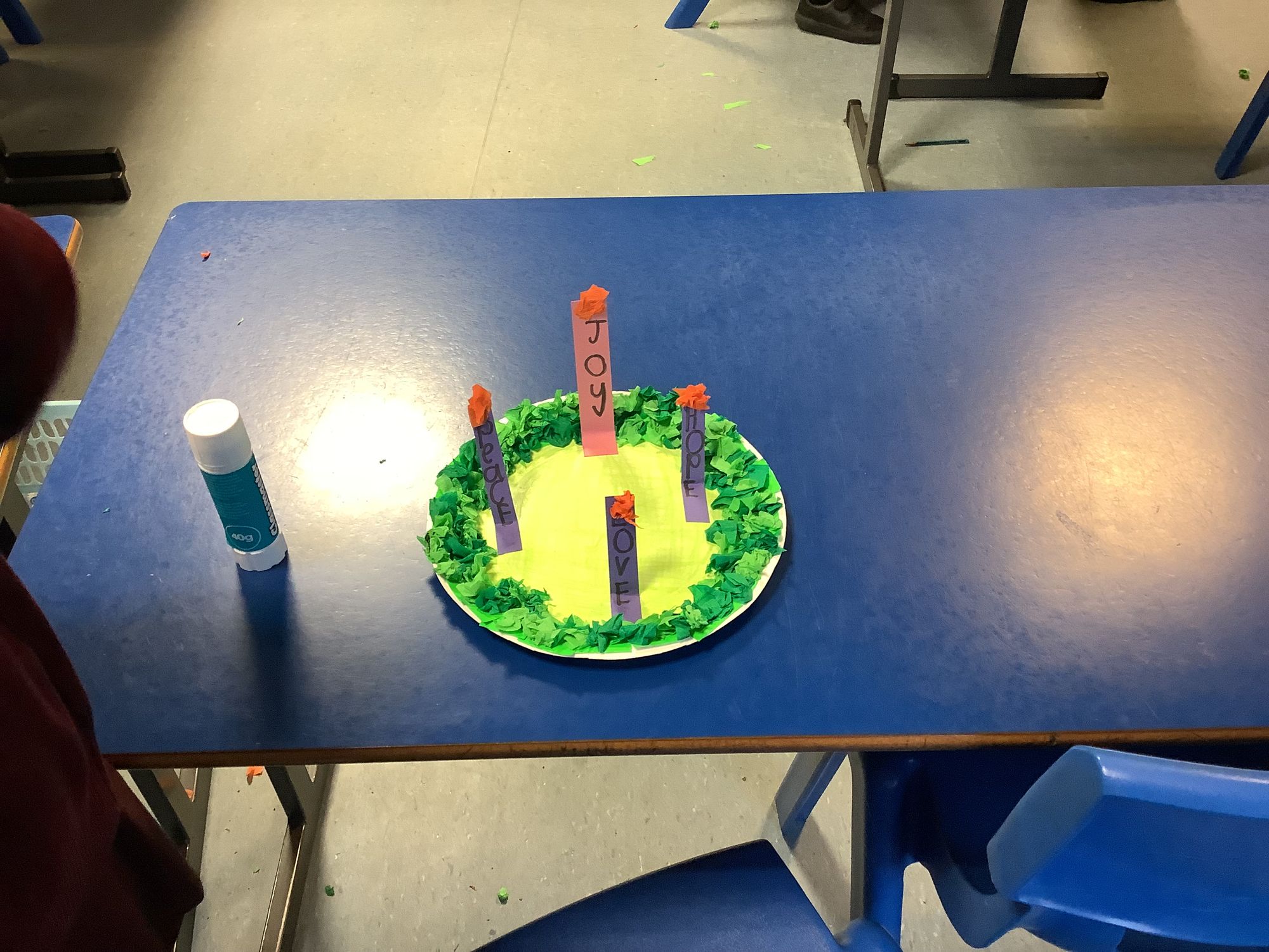 4B working hard on our Advent wreaths, we will add