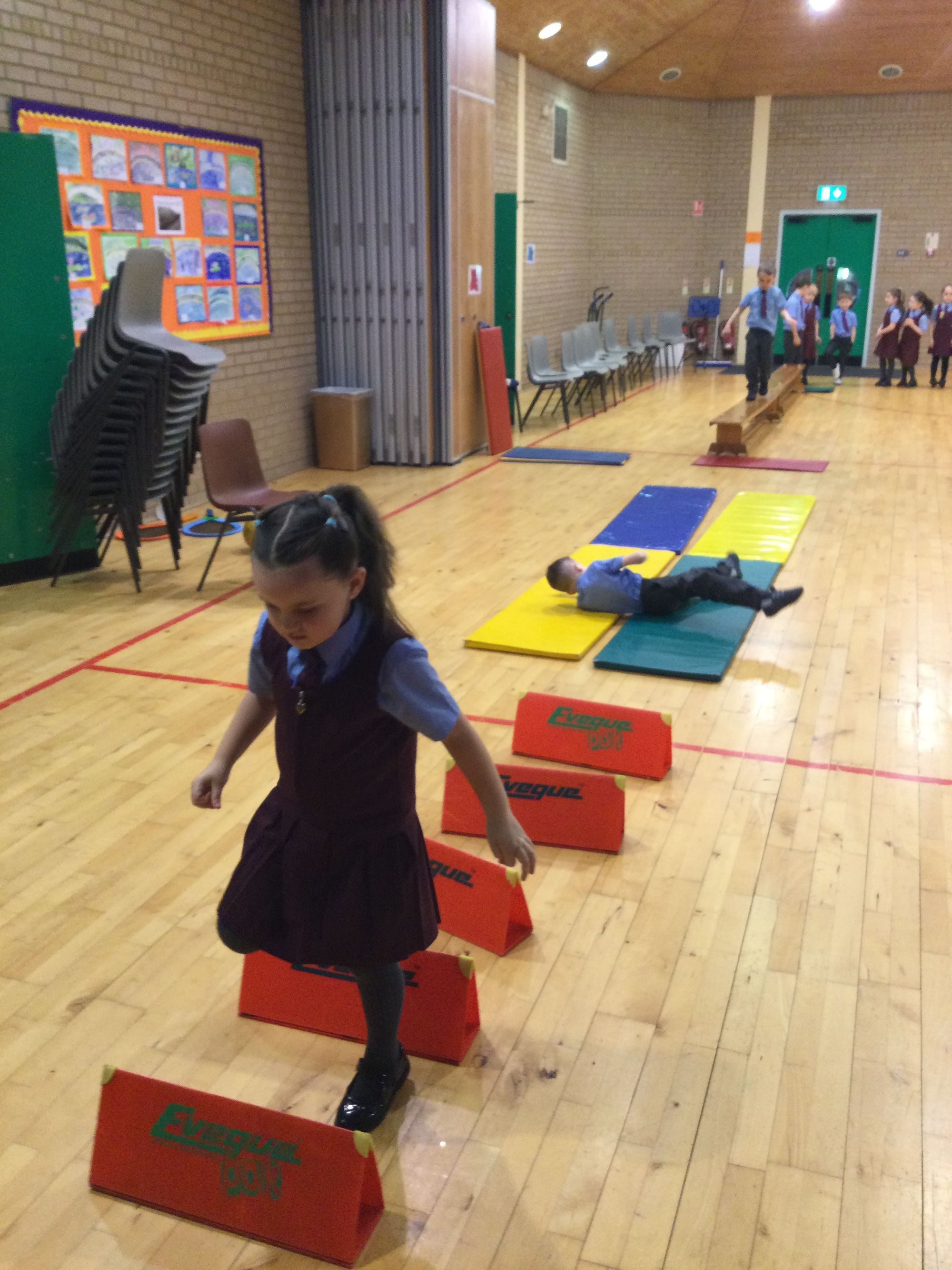 Year 2 had great fun today in PE with our gymnastics carousel