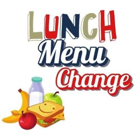 Menu Change – Wednesday 7th January 2026