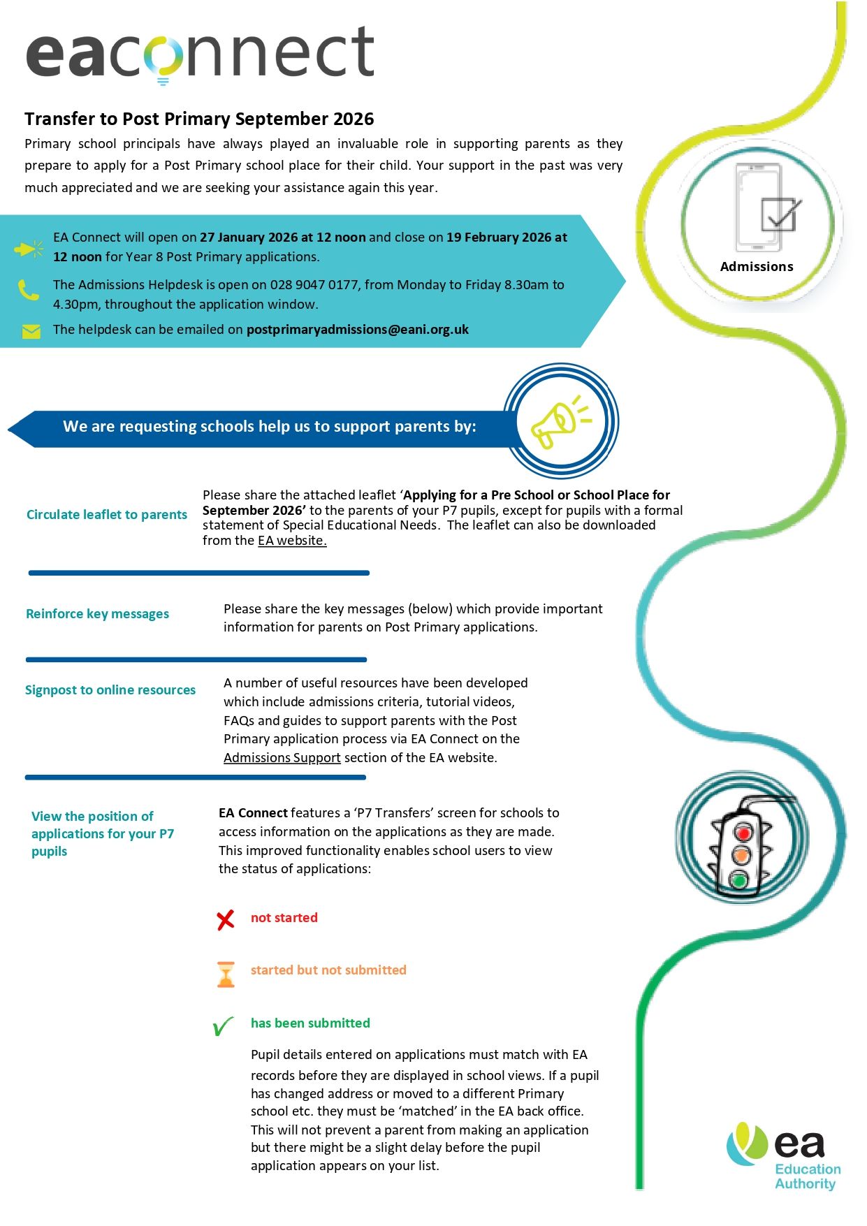 Transfer to Post Primary September 2026 Information