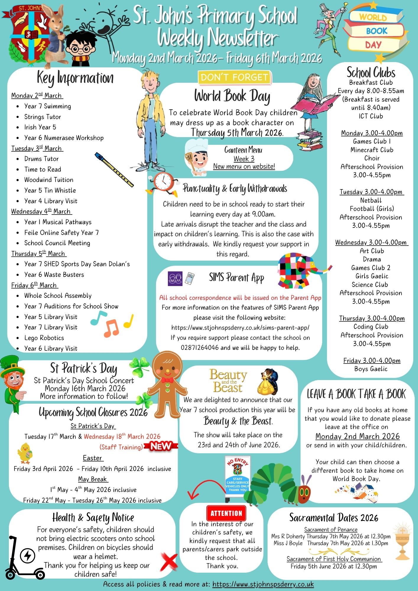 Weekly Newsletter Monday 2nd March 2026