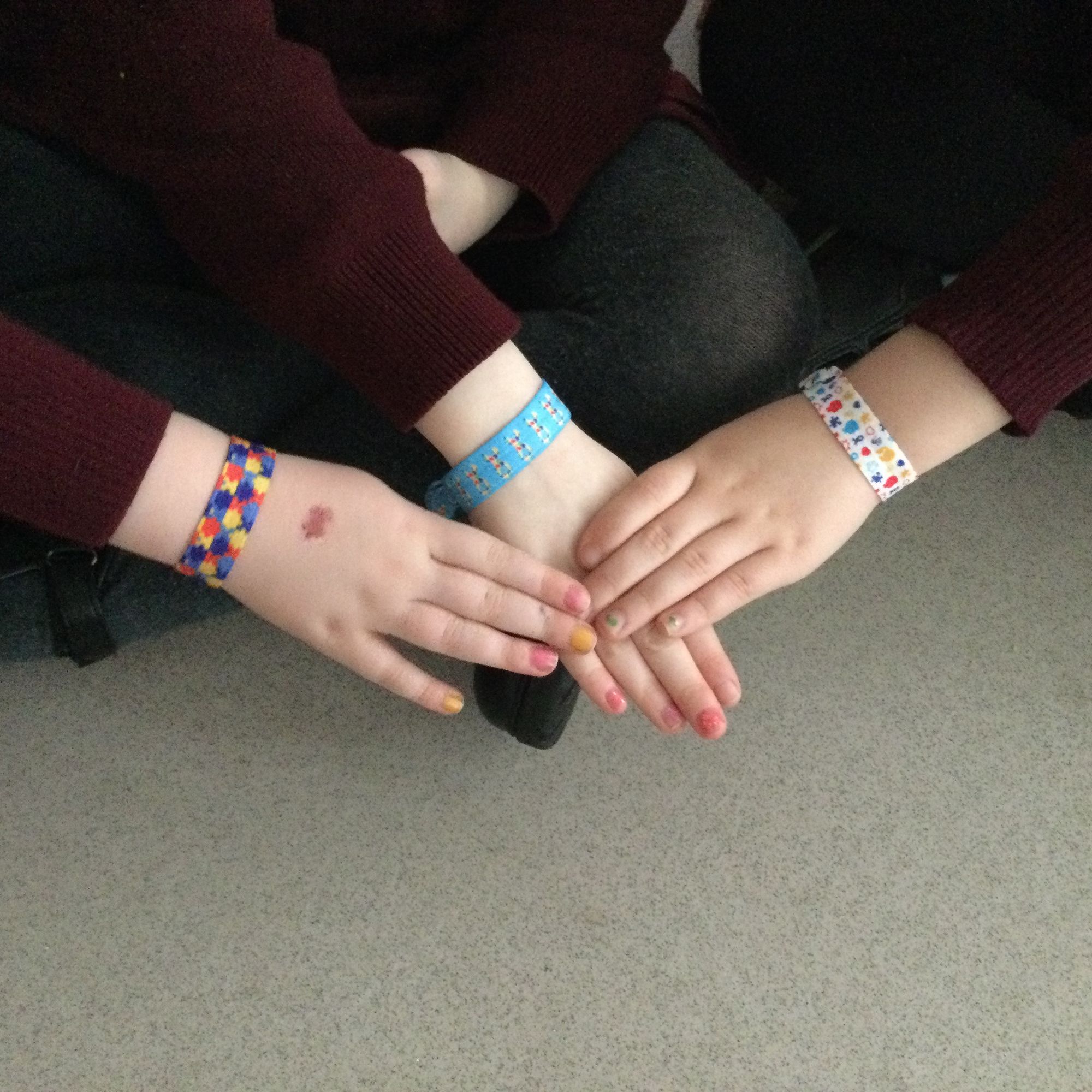 Year 2A wearing blue for Autism Awareness Month